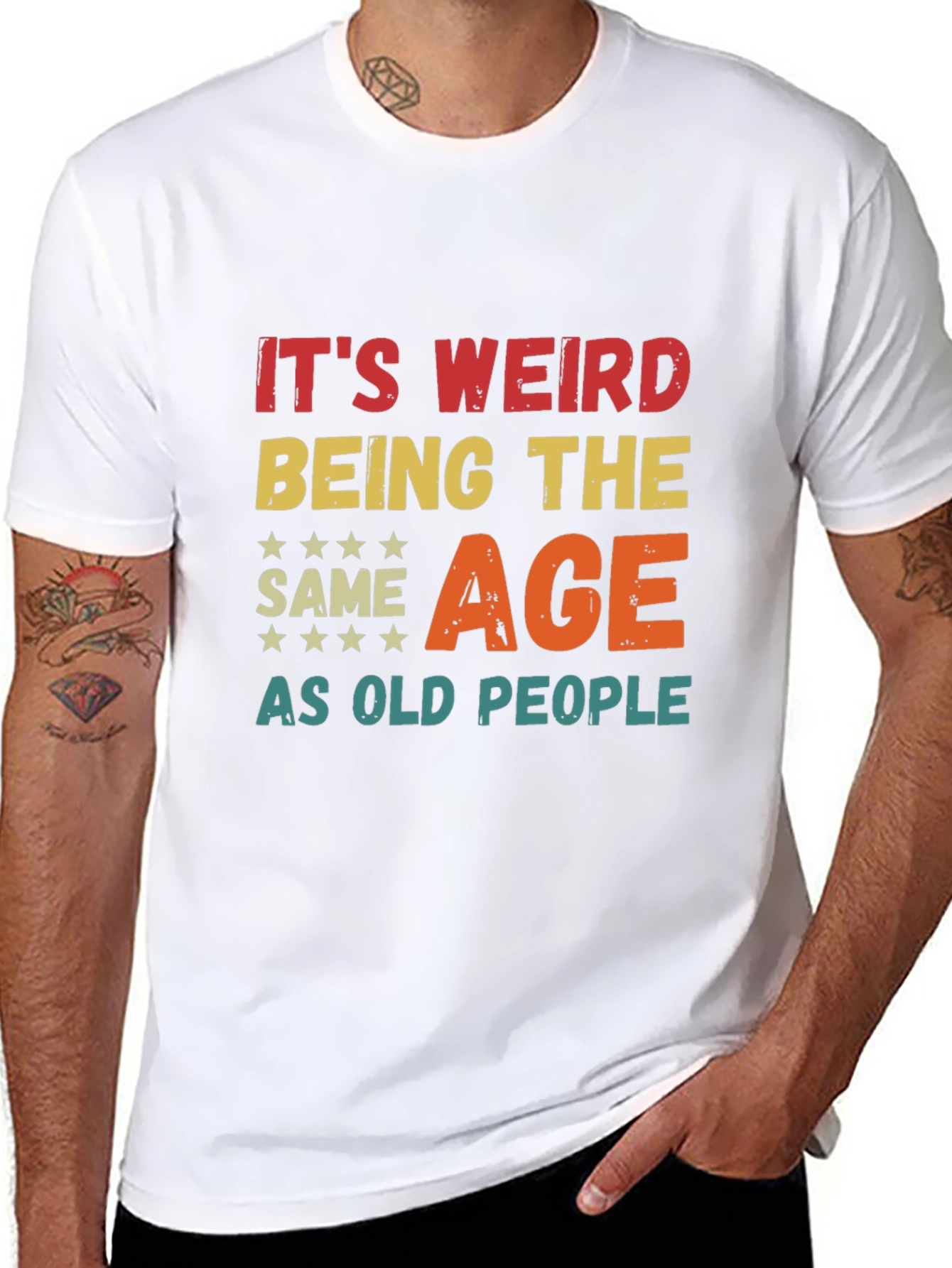 Funny Same Age as Old People Graphic T-Shirt