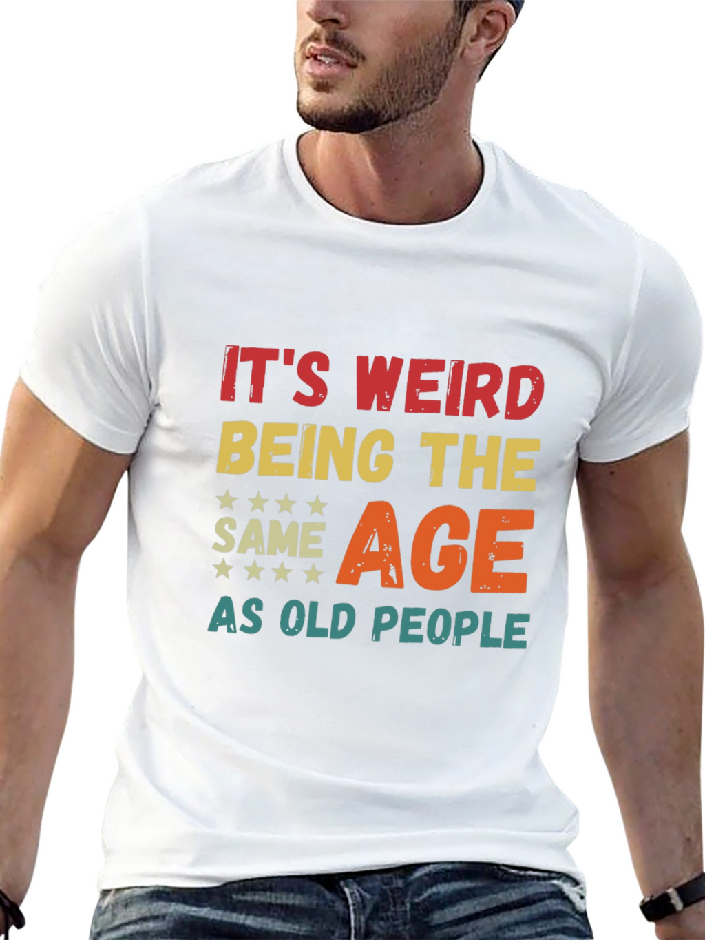 Funny Same Age as Old People Graphic T-Shirt