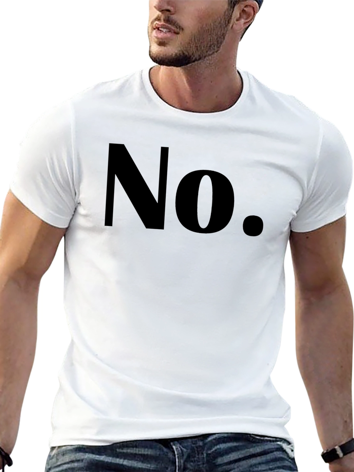 Mens No Graphic T-Shirt - Bold & Casual