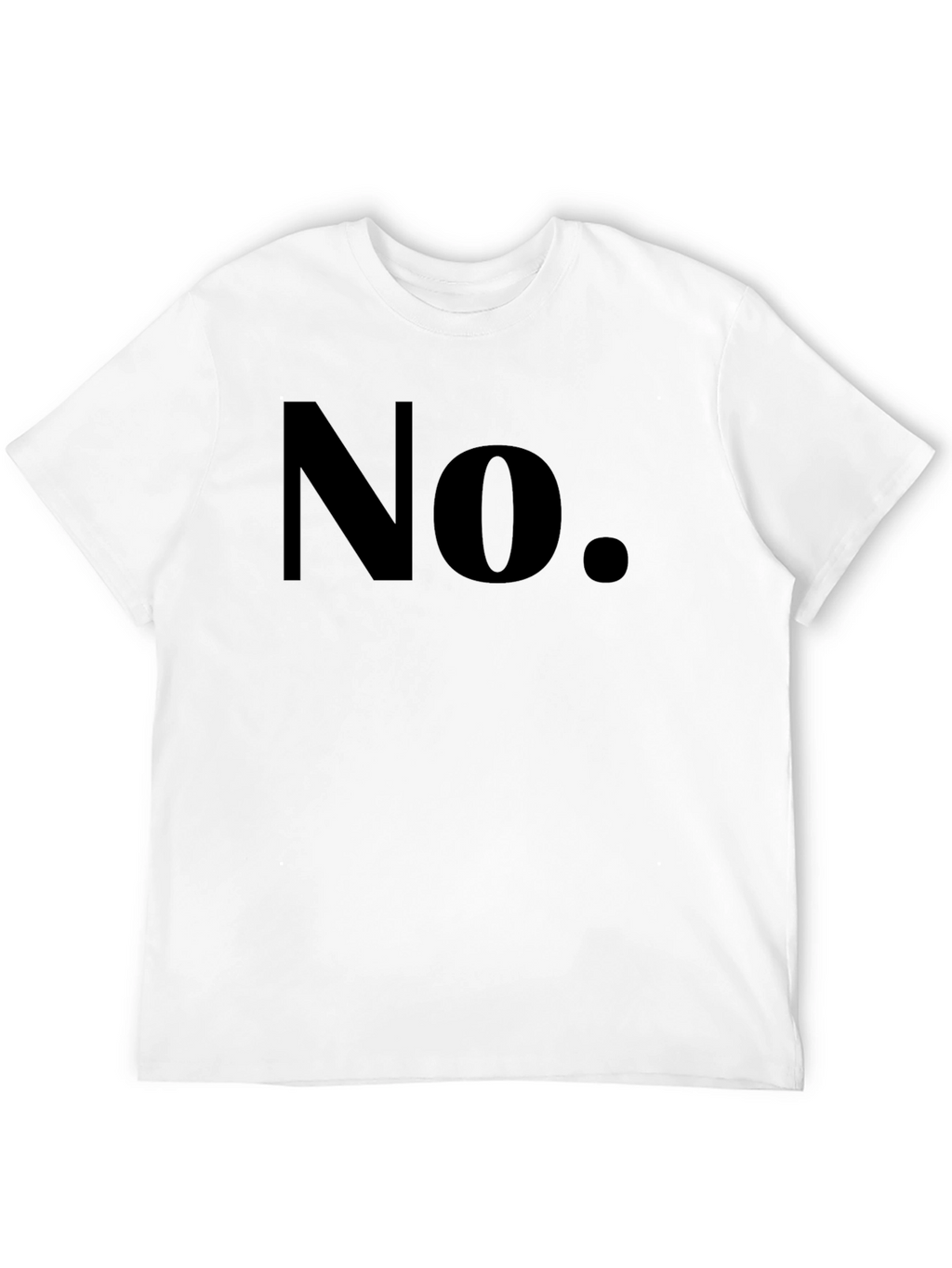 Mens No Graphic T-Shirt - Bold & Casual