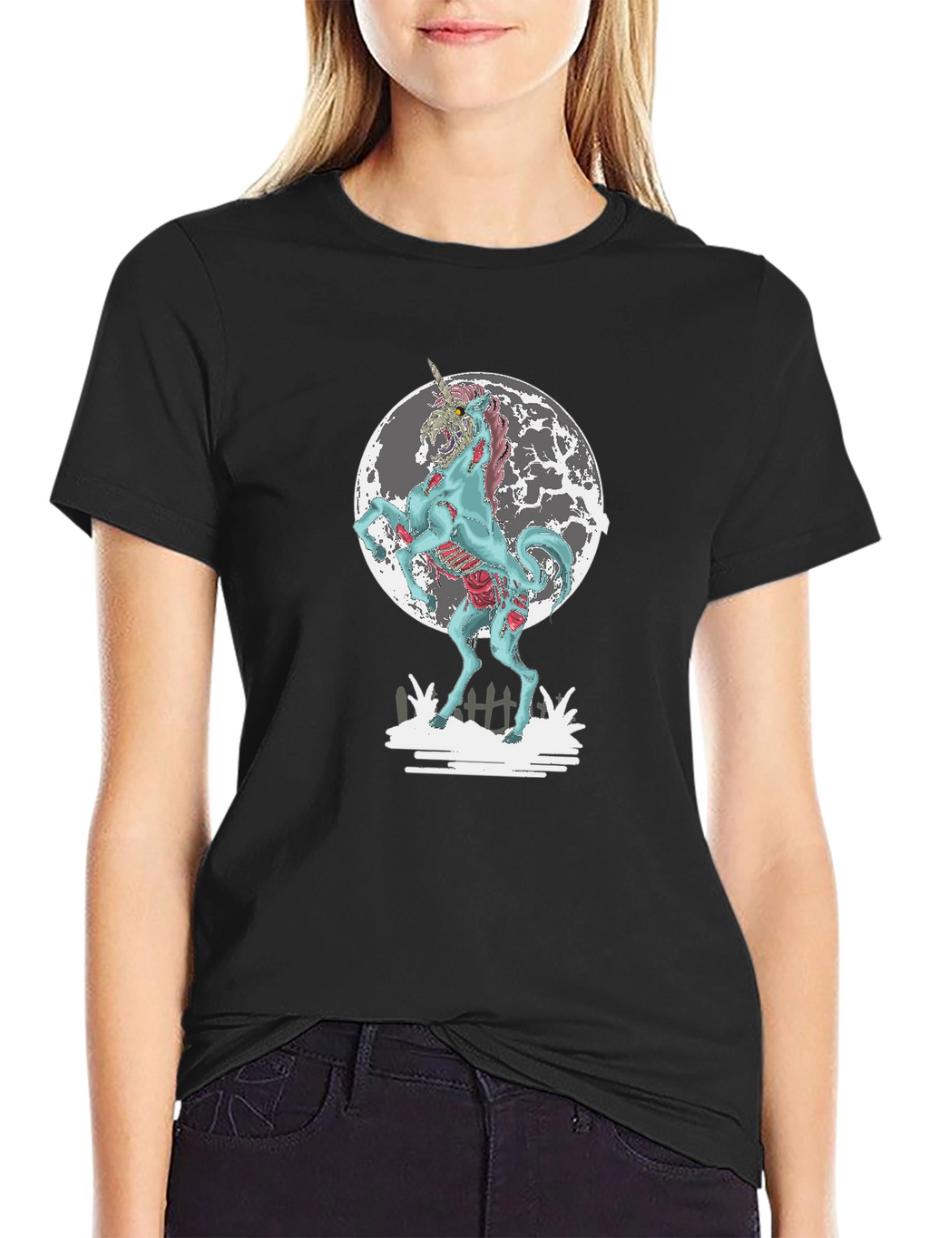 Zombie Unicorn Graphic T-Shirt