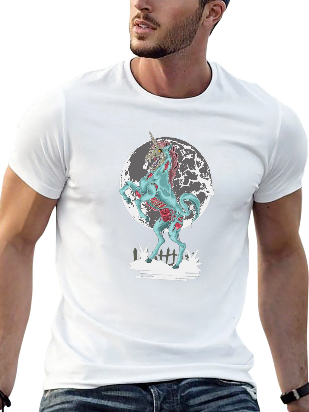 Zombie Unicorn Graphic T-Shirt