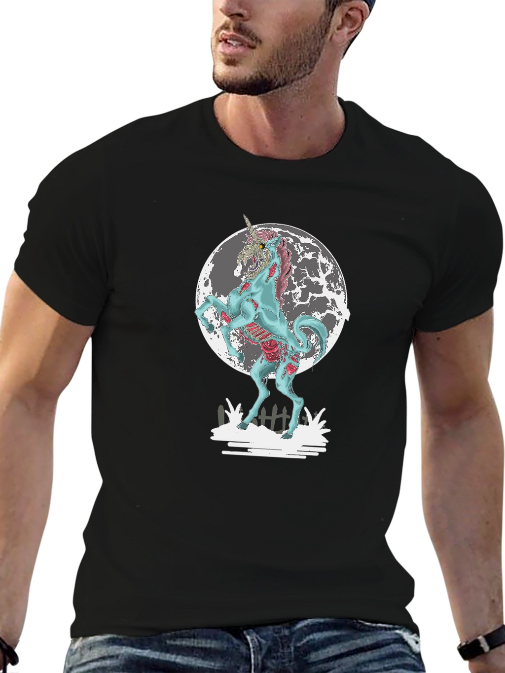 Zombie Unicorn Graphic T-Shirt