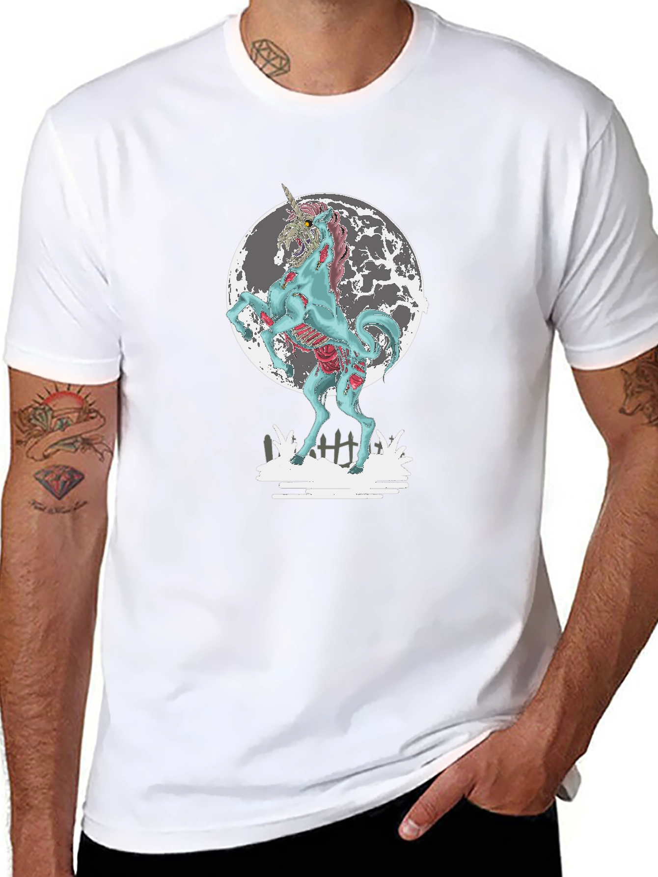 Zombie Unicorn Graphic T-Shirt