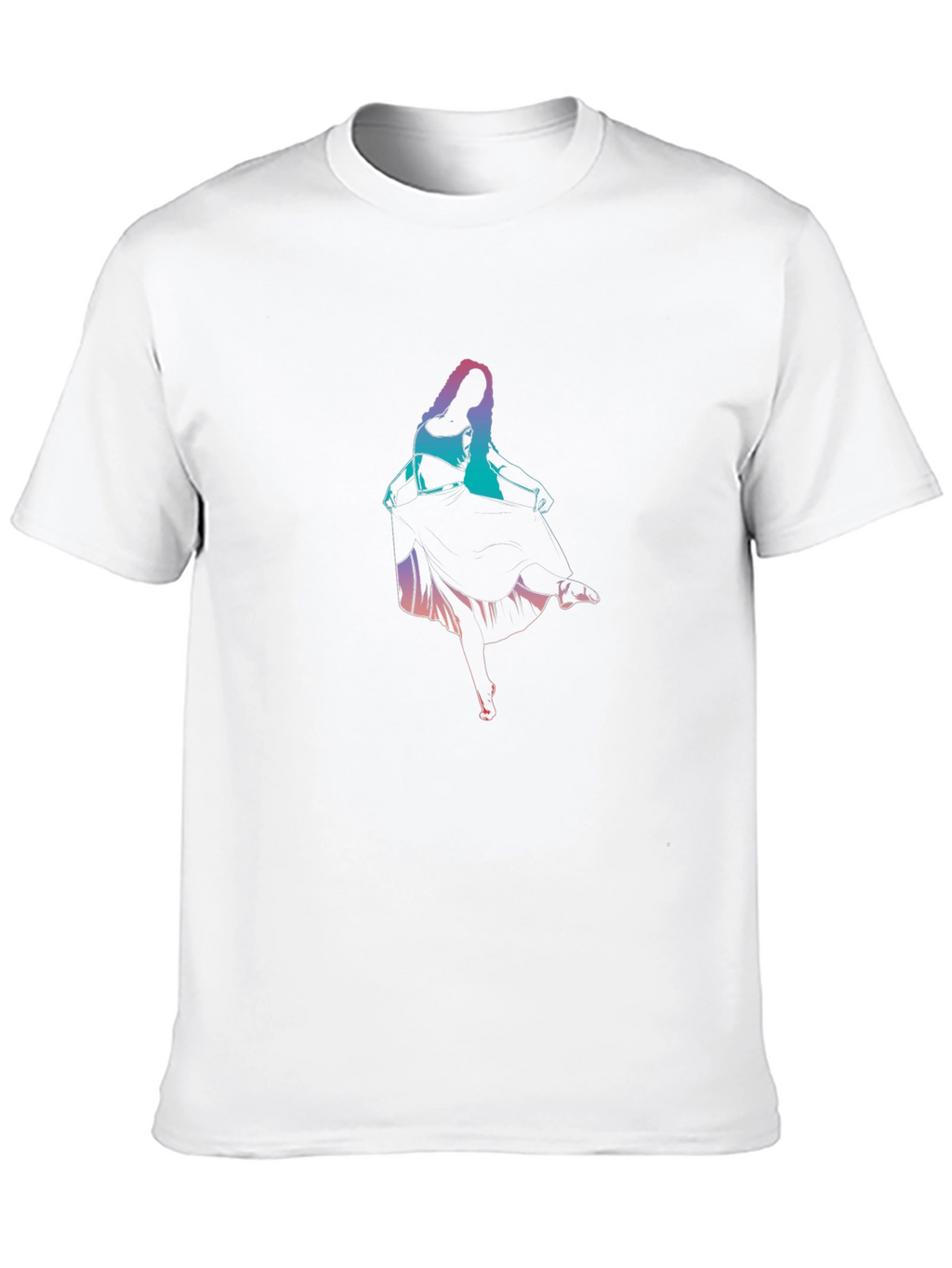 Gradient Dancer Graphic Black T-Shirt