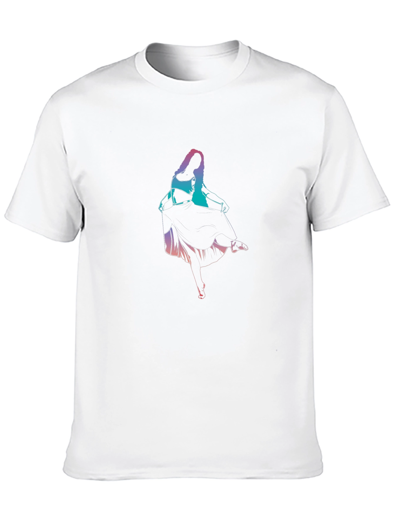 Gradient Dancer Graphic Black T-Shirt