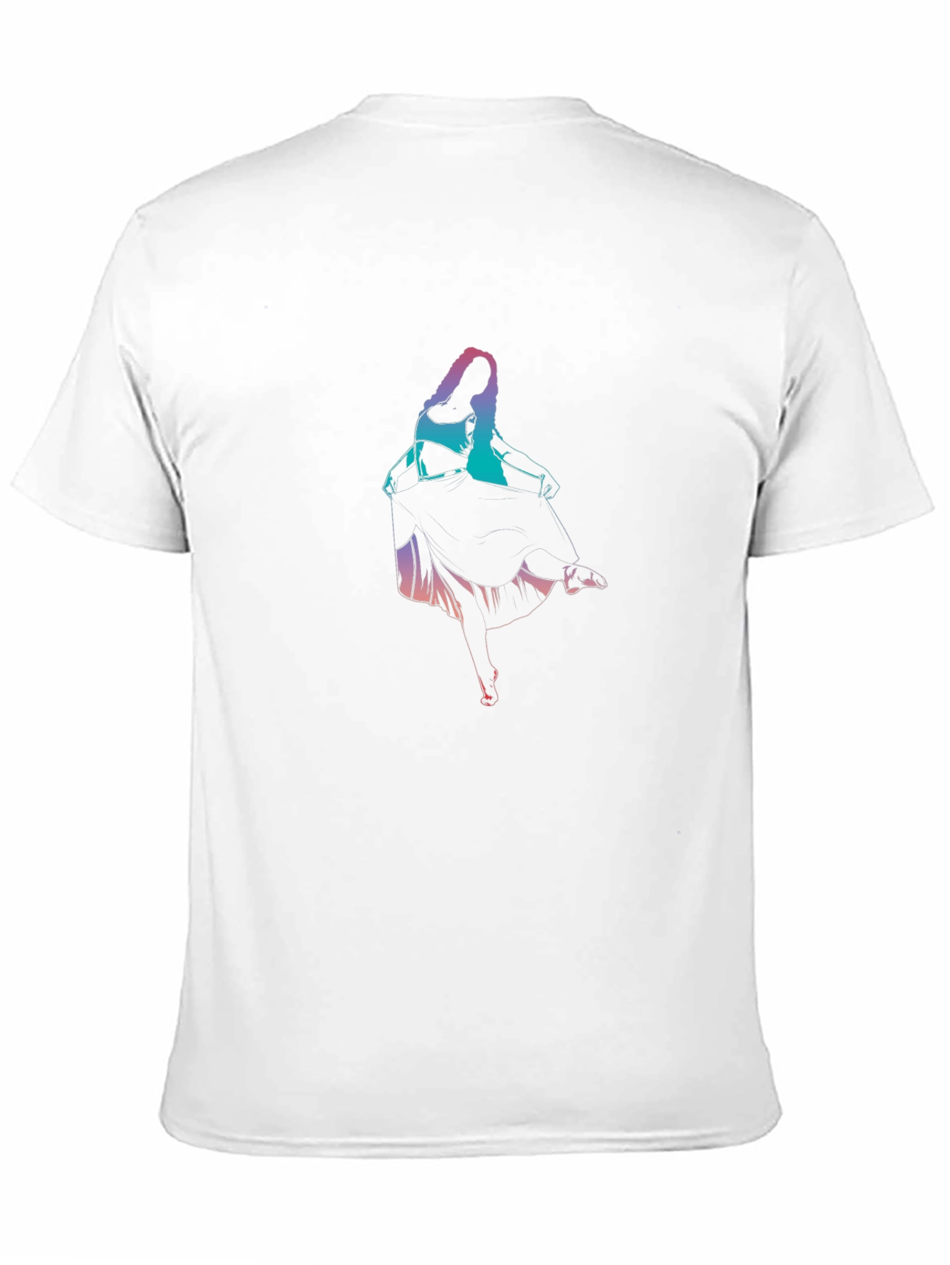 Gradient Dancer Graphic Black T-Shirt