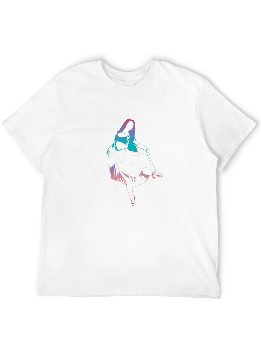Gradient Dancer Graphic Black T-Shirt
