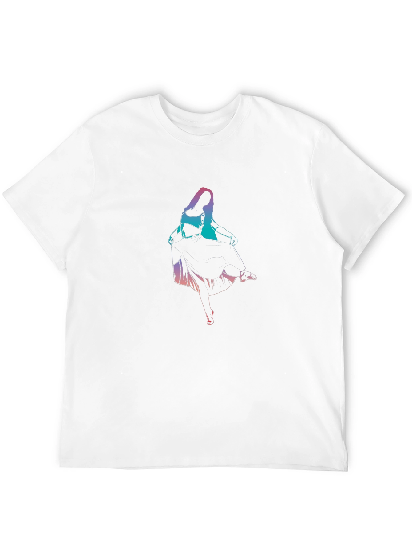 Gradient Dancer Graphic Black T-Shirt