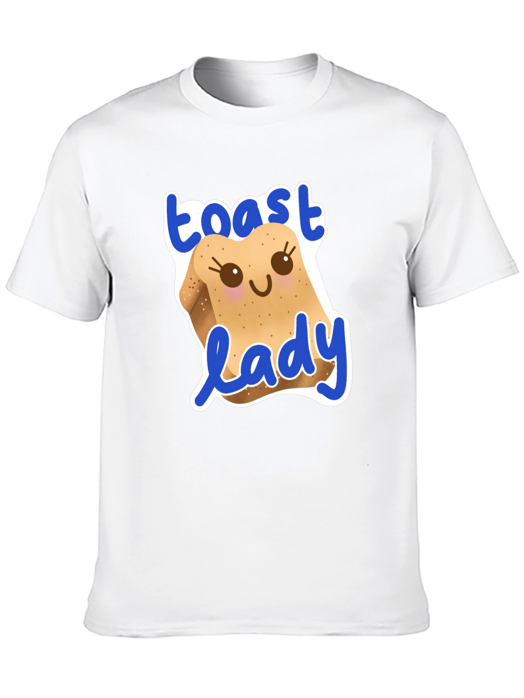 Toast Lady Graphic T-Shirt - Cute Foodie Tee