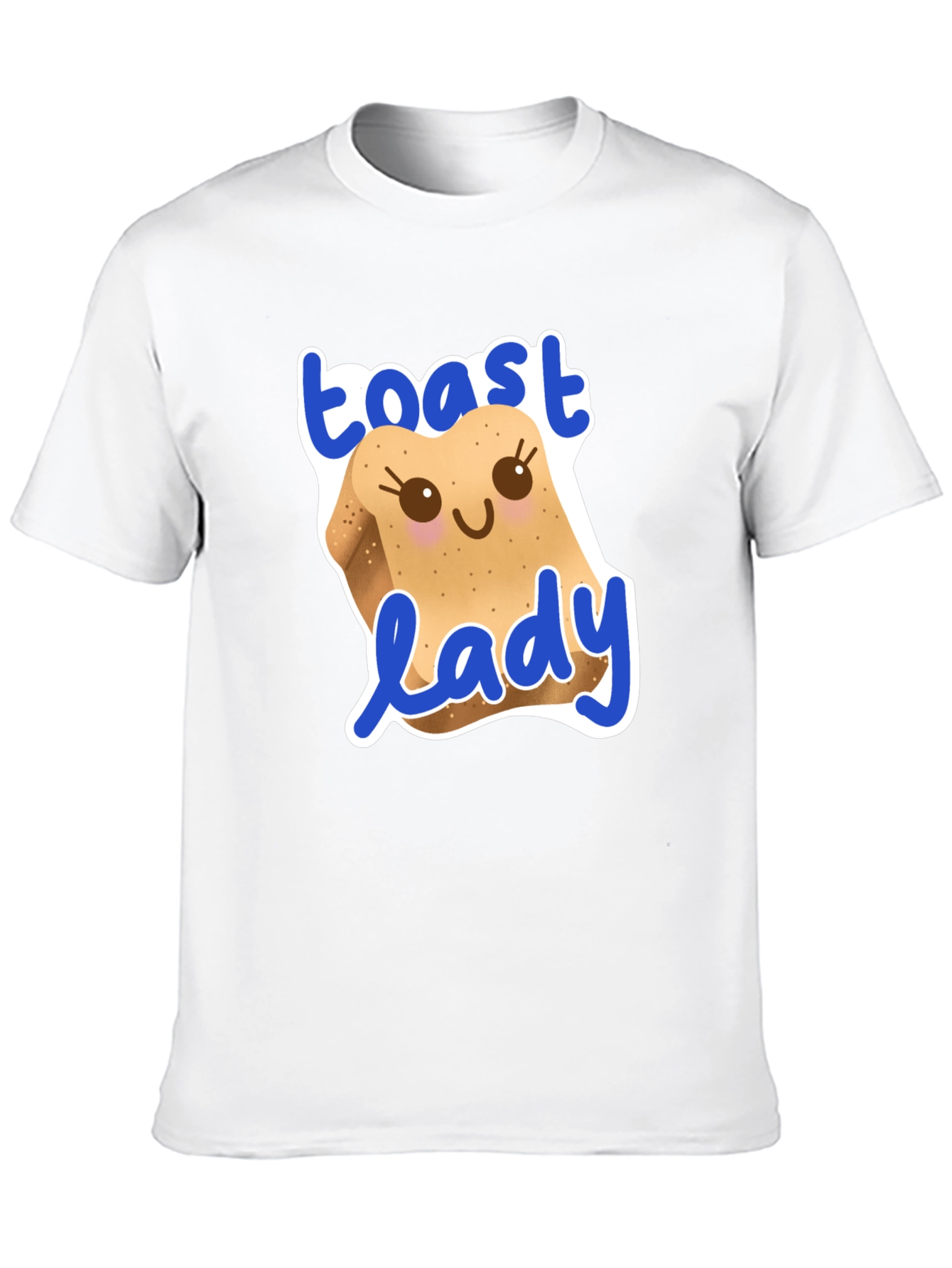 Toast Lady Graphic T-Shirt - Cute Foodie Tee