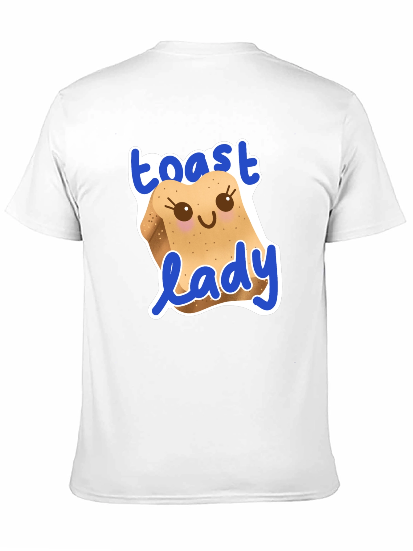 Toast Lady Graphic T-Shirt - Cute Foodie Tee