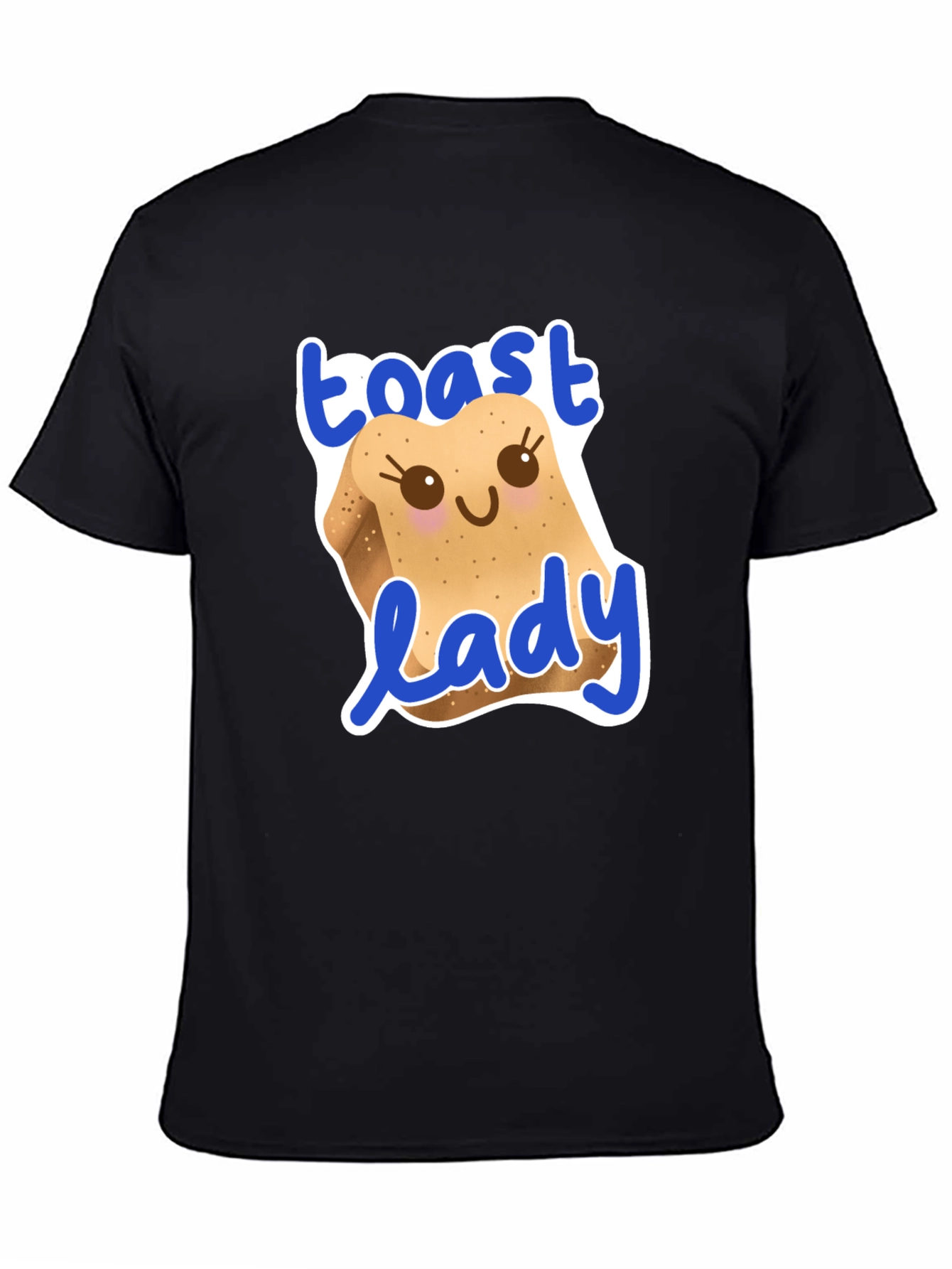 Toast Lady Graphic T-Shirt - Cute Foodie Tee