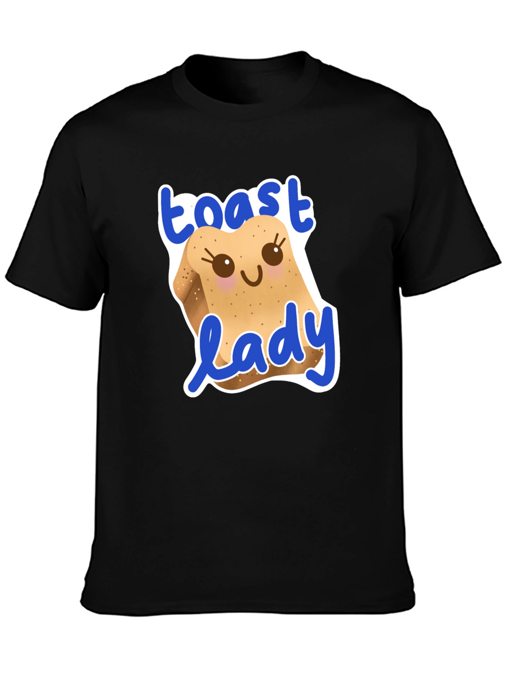 Toast Lady Graphic T-Shirt - Cute Foodie Tee