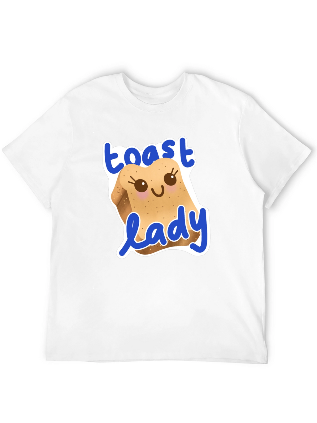 Toast Lady Graphic T-Shirt - Cute Foodie Tee