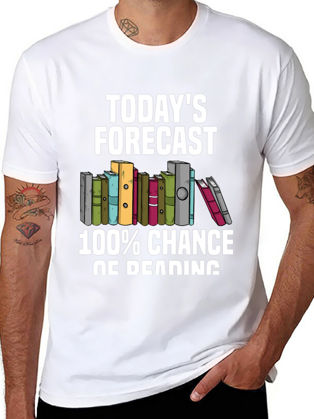 Todays Forecast 100% Chance of Reading T-Shirt