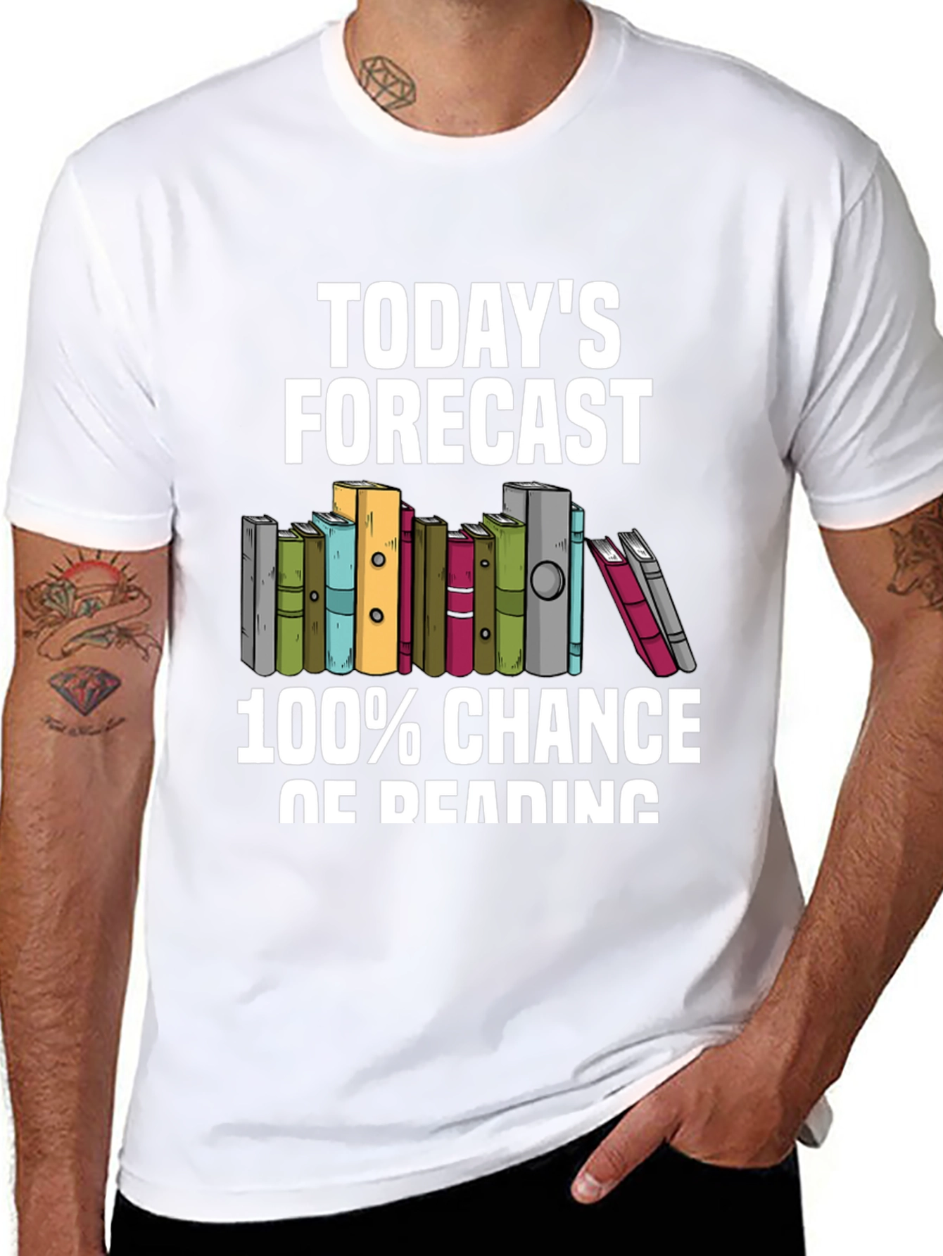 Todays Forecast 100% Chance of Reading T-Shirt
