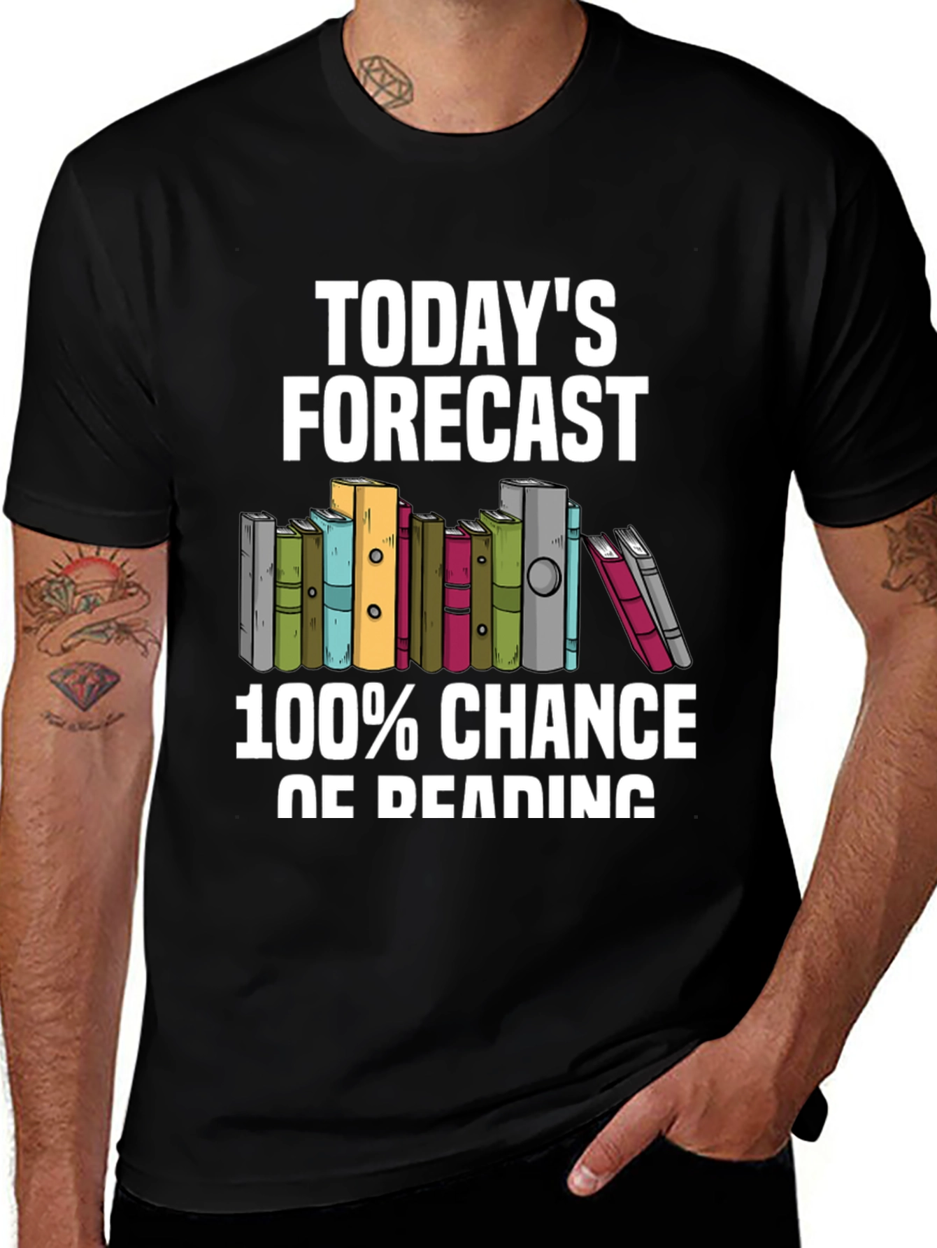 Todays Forecast 100% Chance of Reading T-Shirt