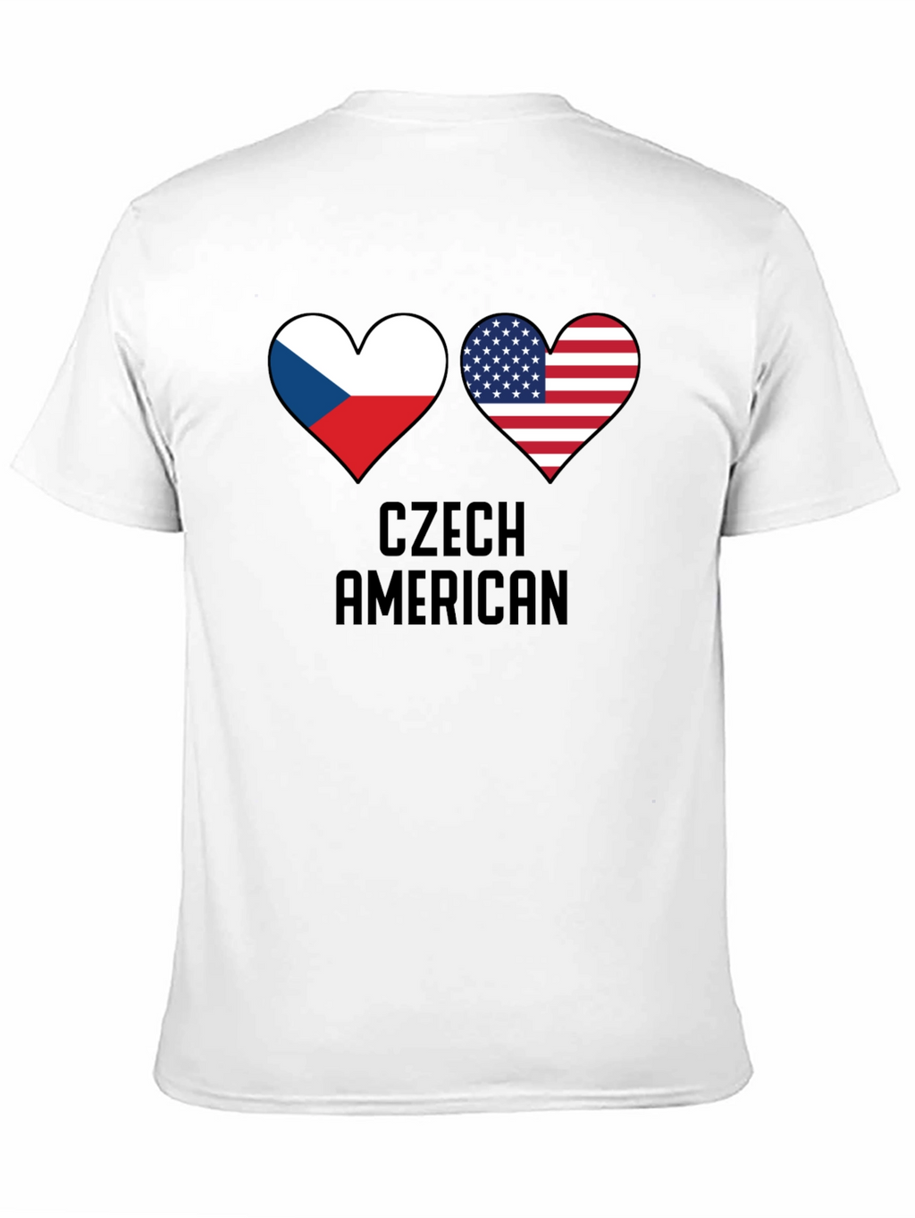 Czech American Flag Heart T-Shirt
