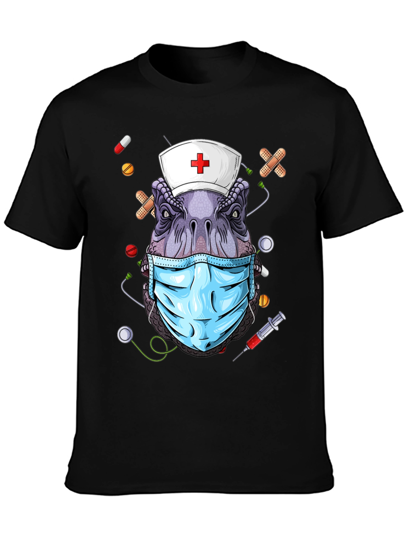 Dinosaur Nurse T-Shirt - Funny Dino Medical Tee