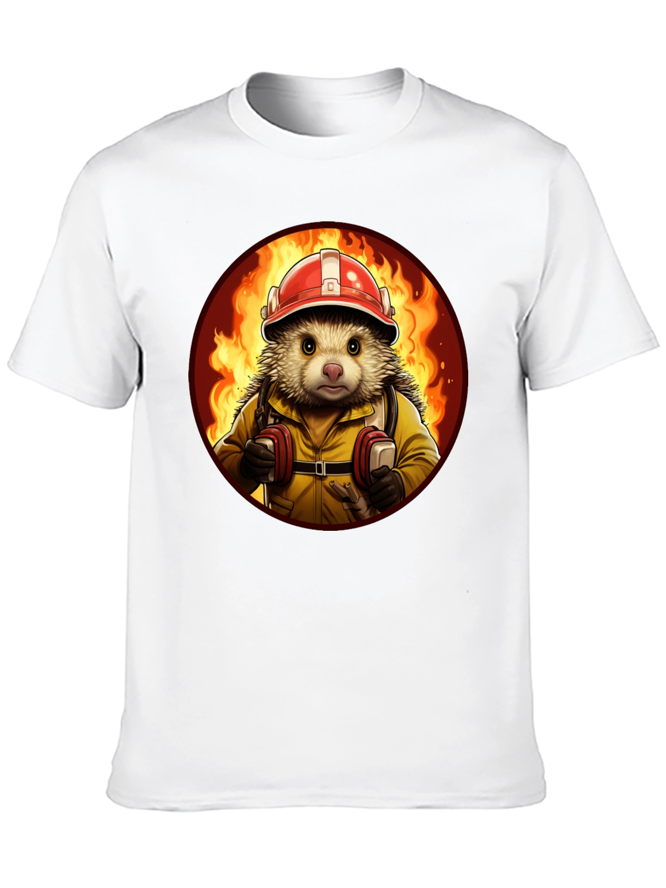 Firefighter Hedgehog T-Shirt