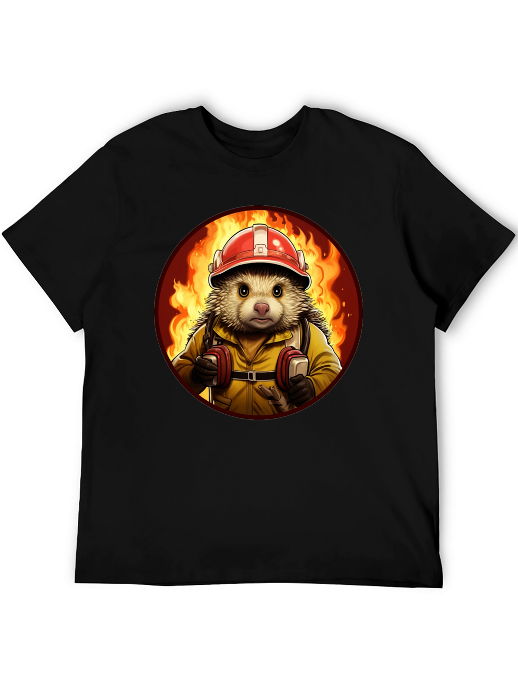 Firefighter Hedgehog T-Shirt