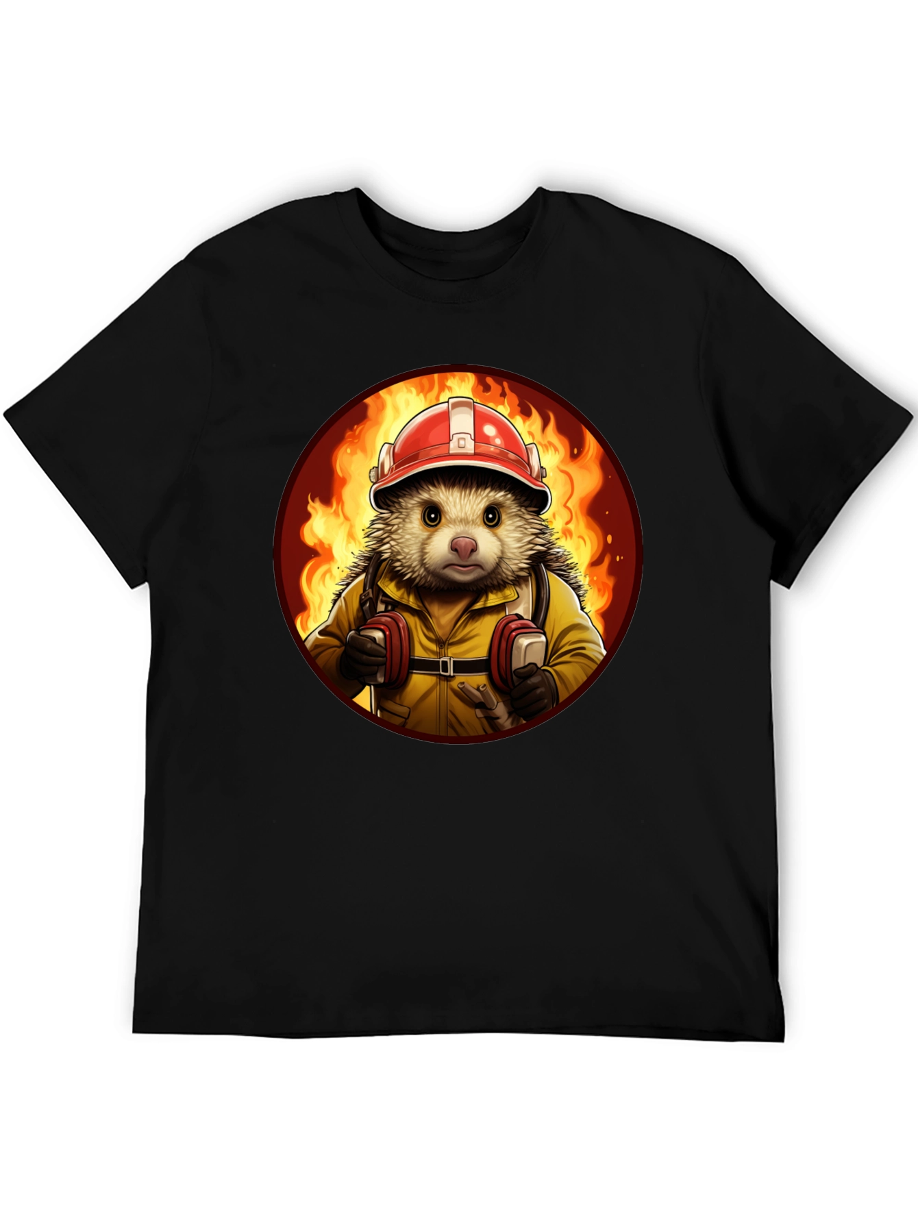 Firefighter Hedgehog T-Shirt