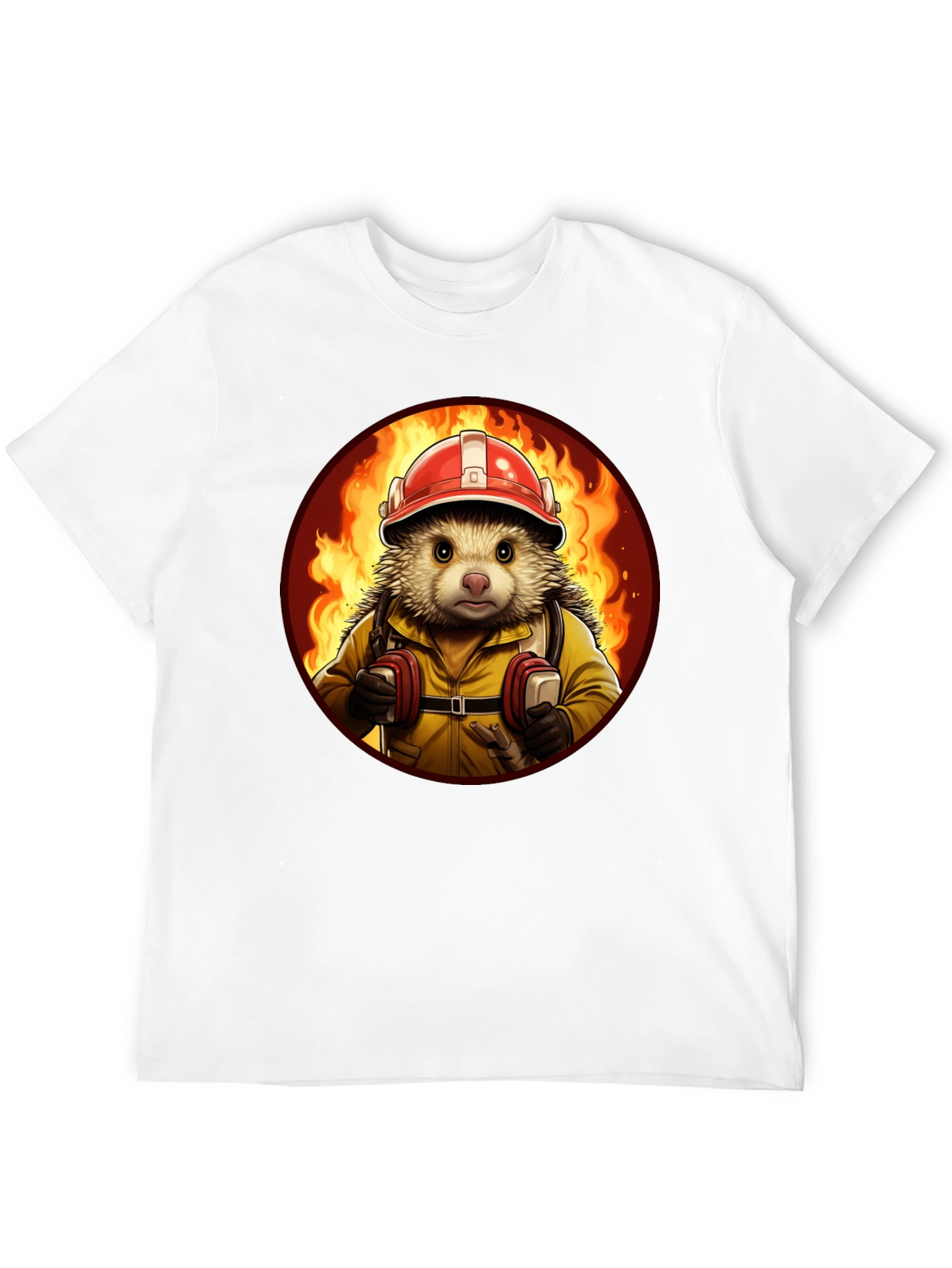 Firefighter Hedgehog T-Shirt