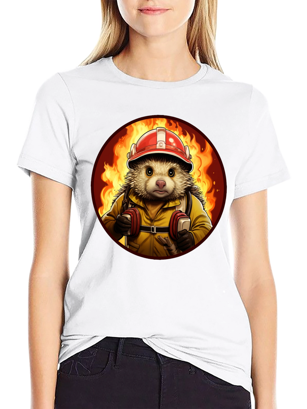 Firefighter Hedgehog T-Shirt