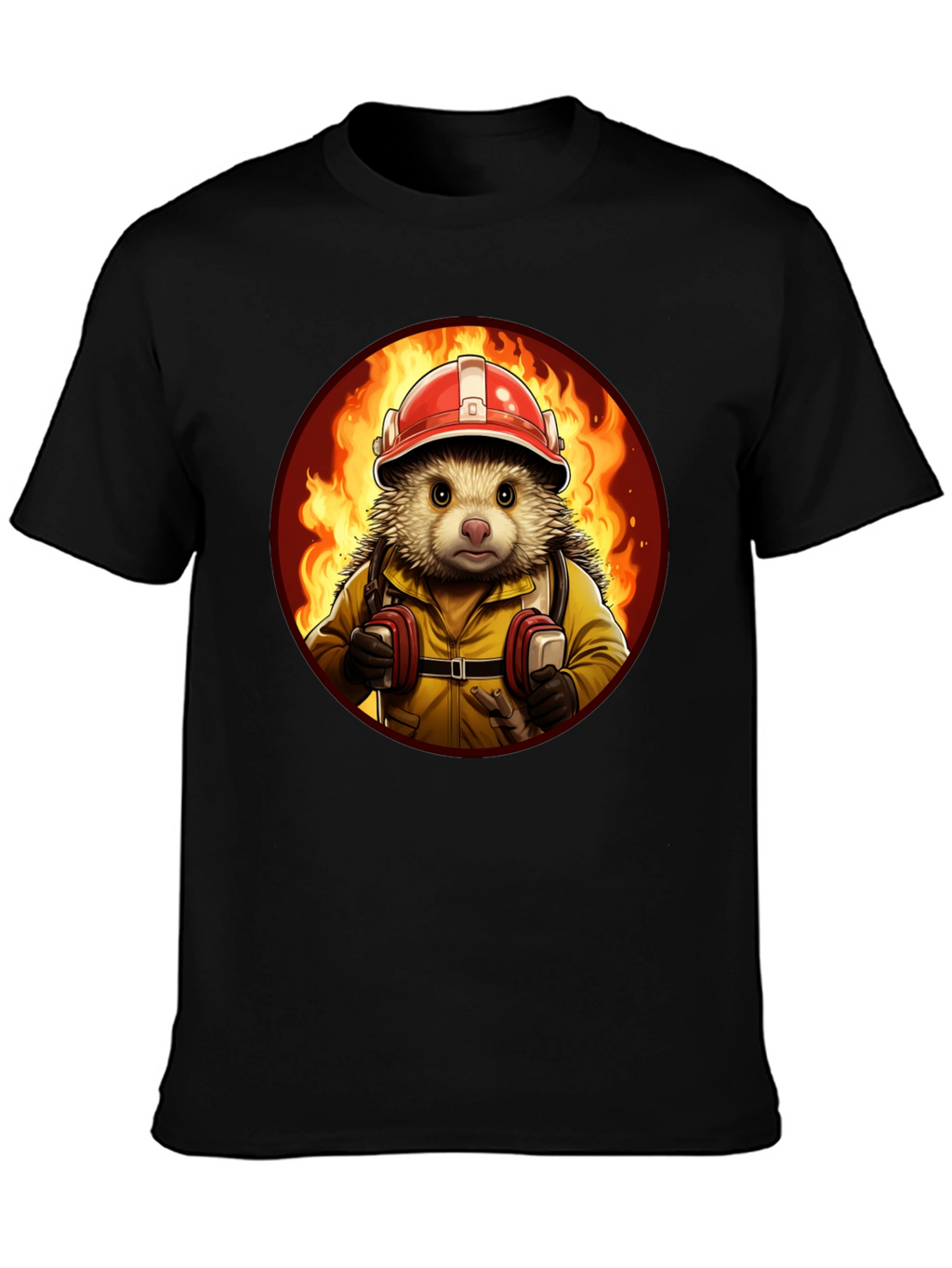 Firefighter Hedgehog T-Shirt