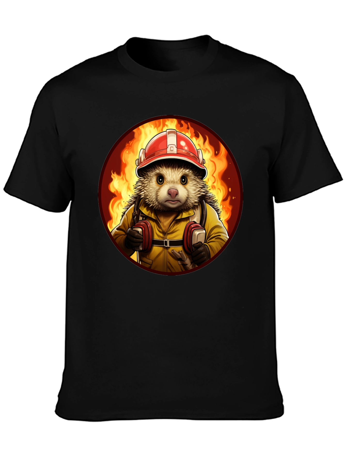 Firefighter Hedgehog T-Shirt