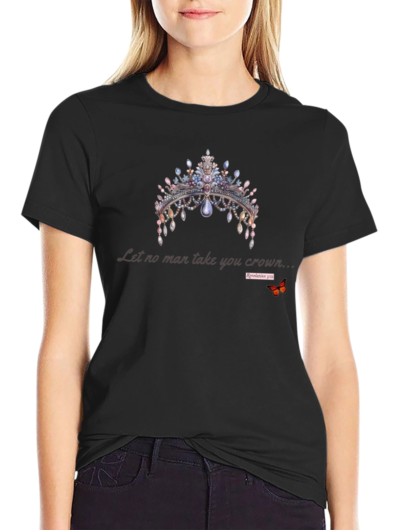 Crown Graphic T-Shirt - Let No Man Take You