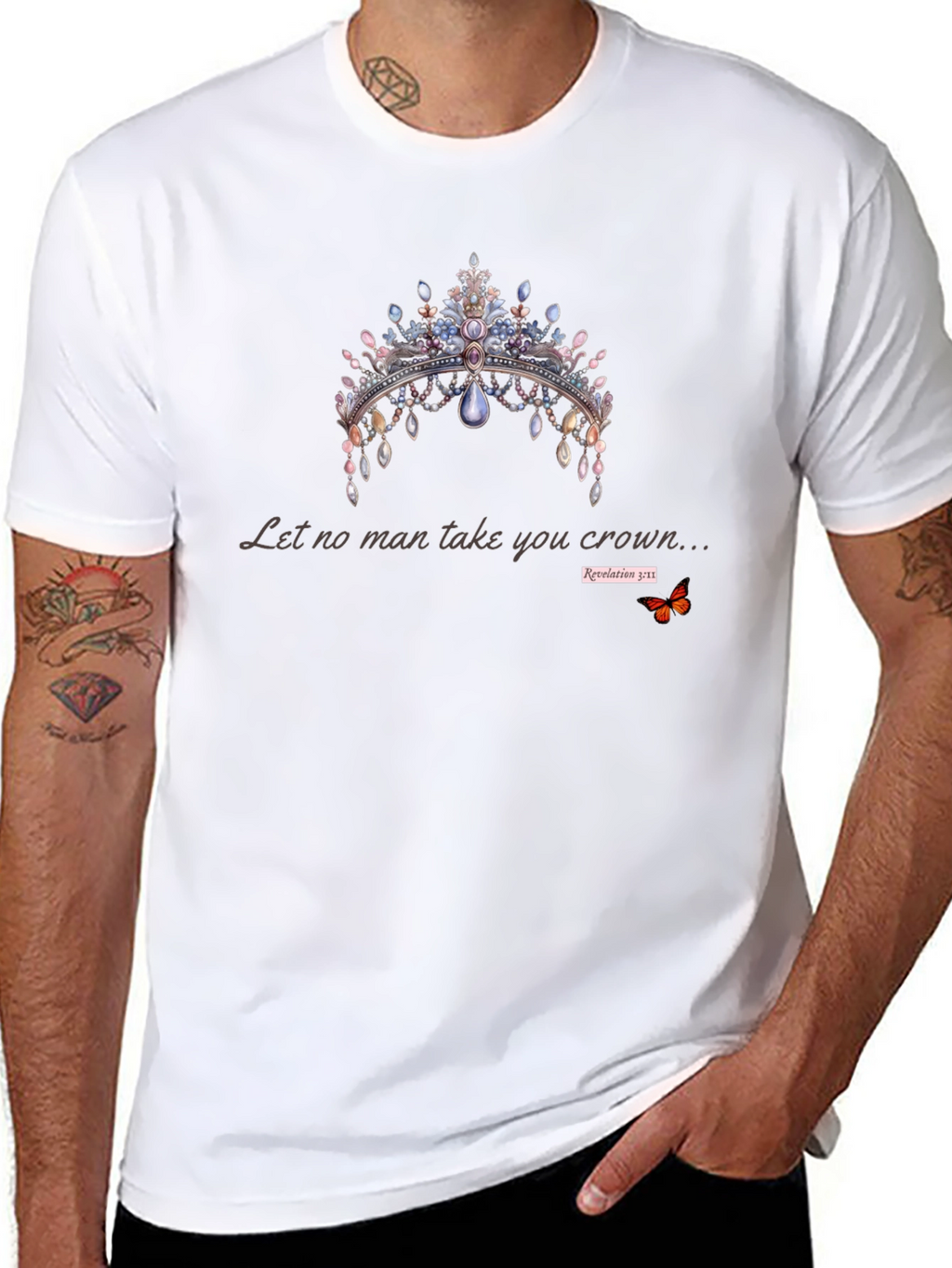 Crown Graphic T-Shirt - Let No Man Take You