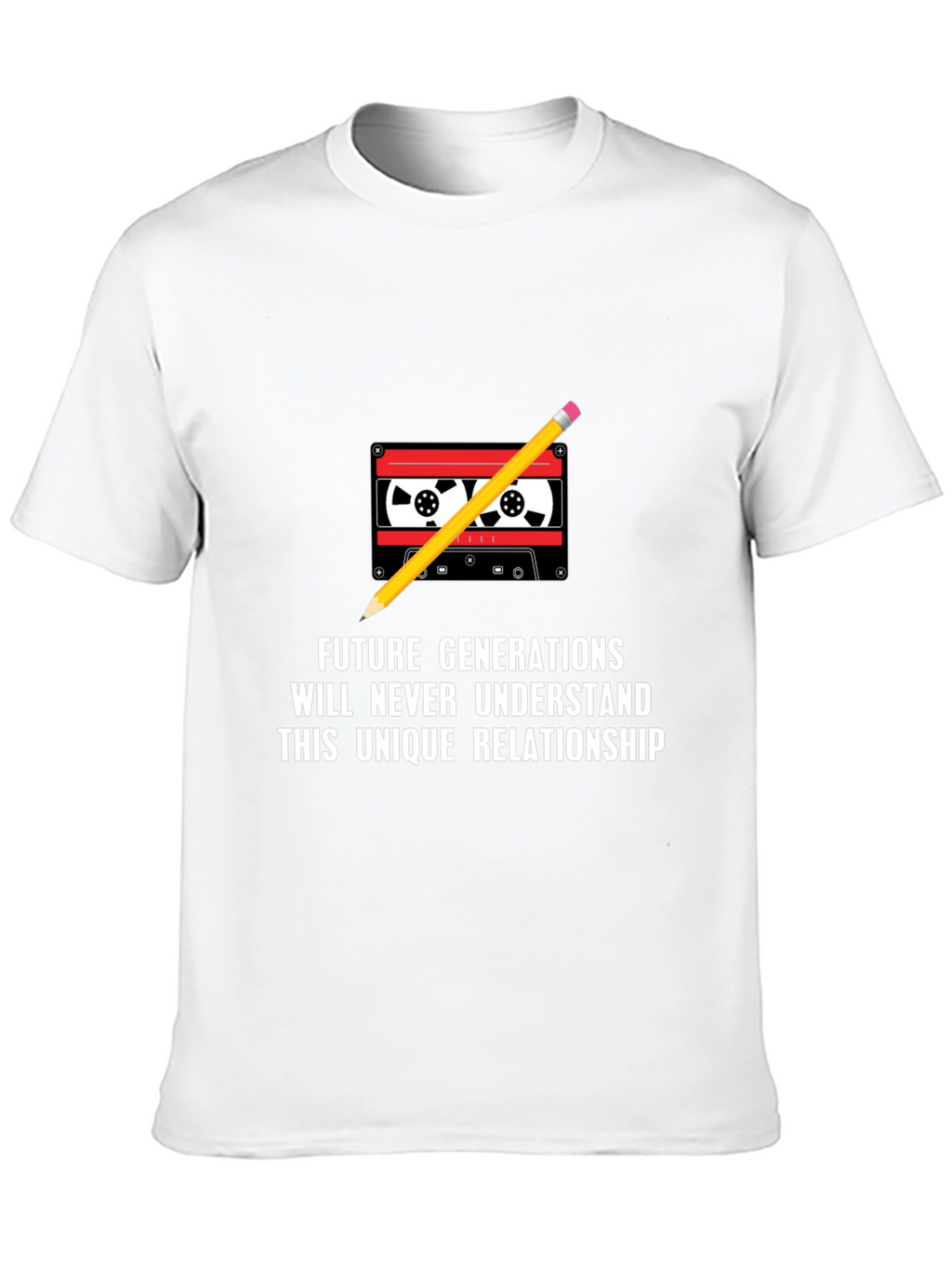 Retro Cassette & Pencil Graphic Tee