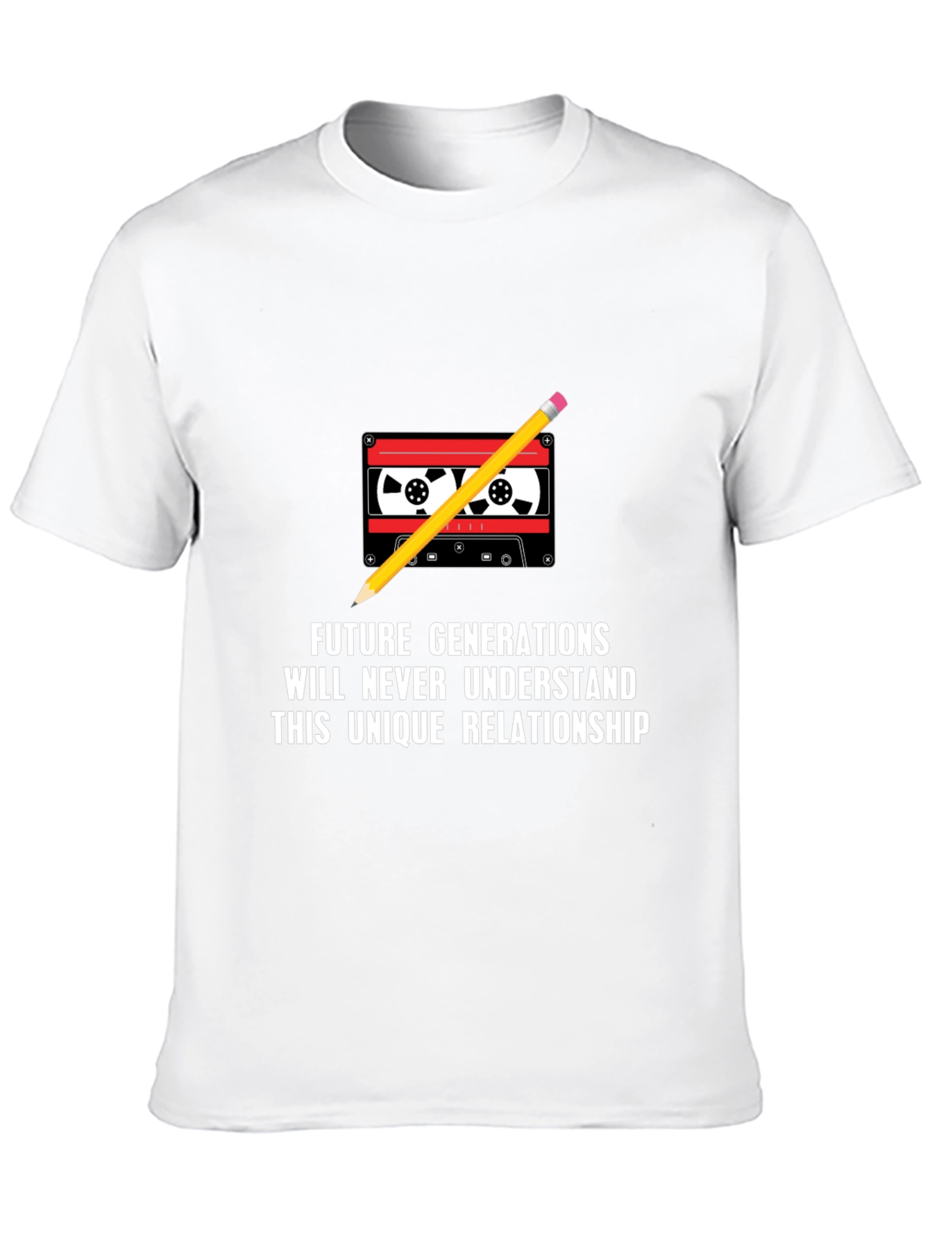Retro Cassette & Pencil Graphic Tee