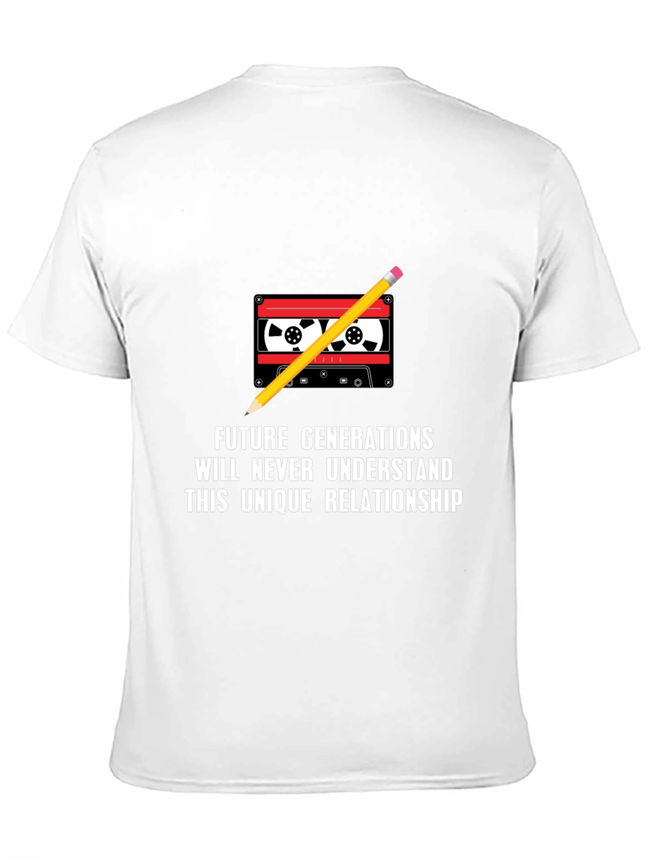 Retro Cassette & Pencil Graphic Tee