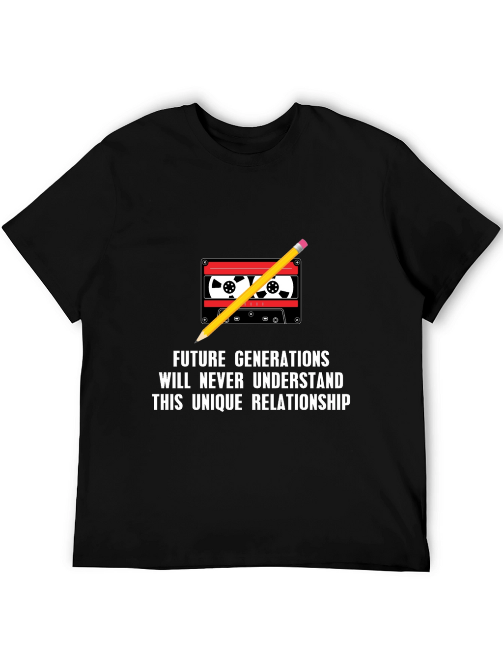 Retro Cassette & Pencil Graphic Tee
