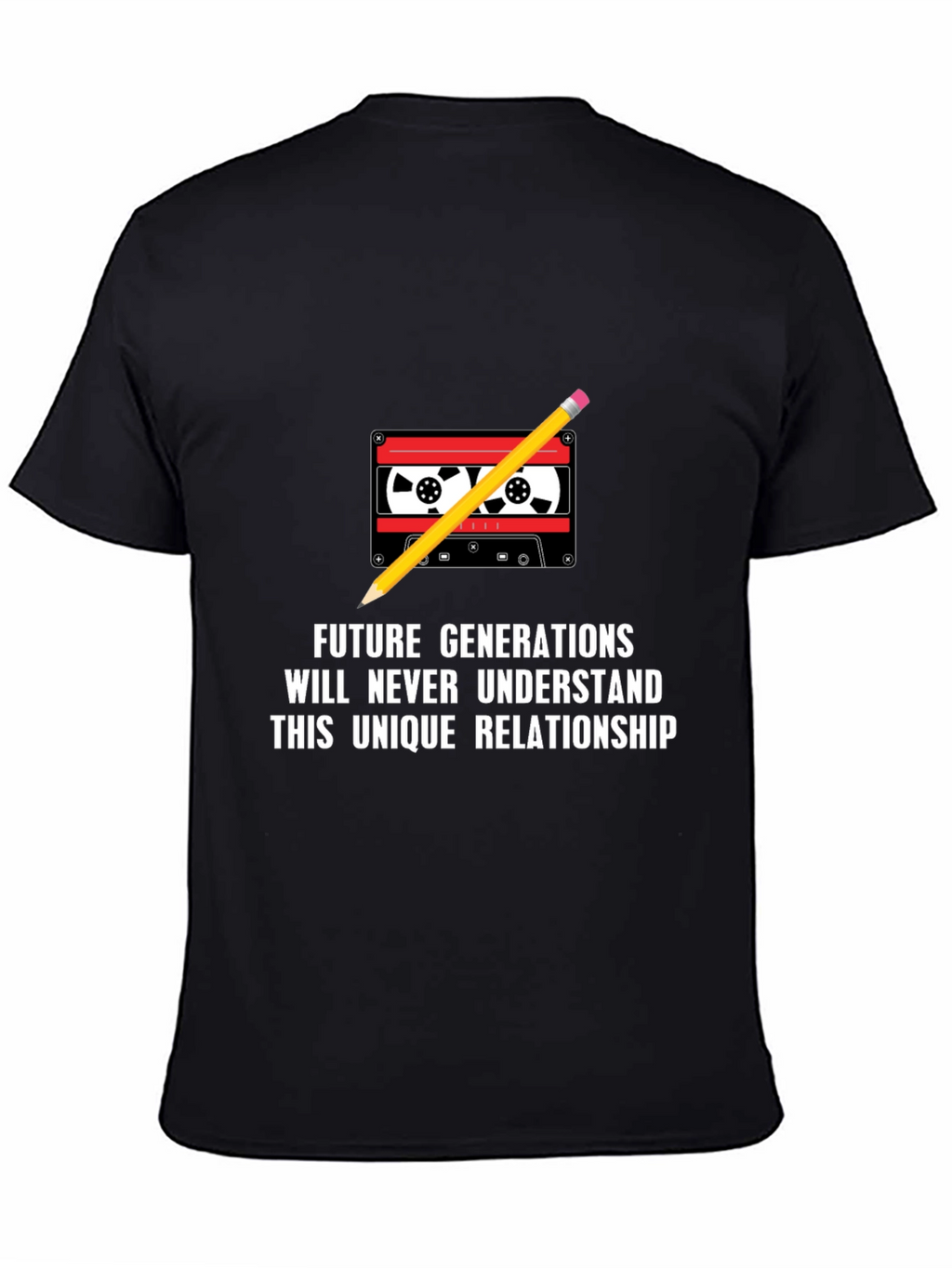Retro Cassette & Pencil Graphic Tee
