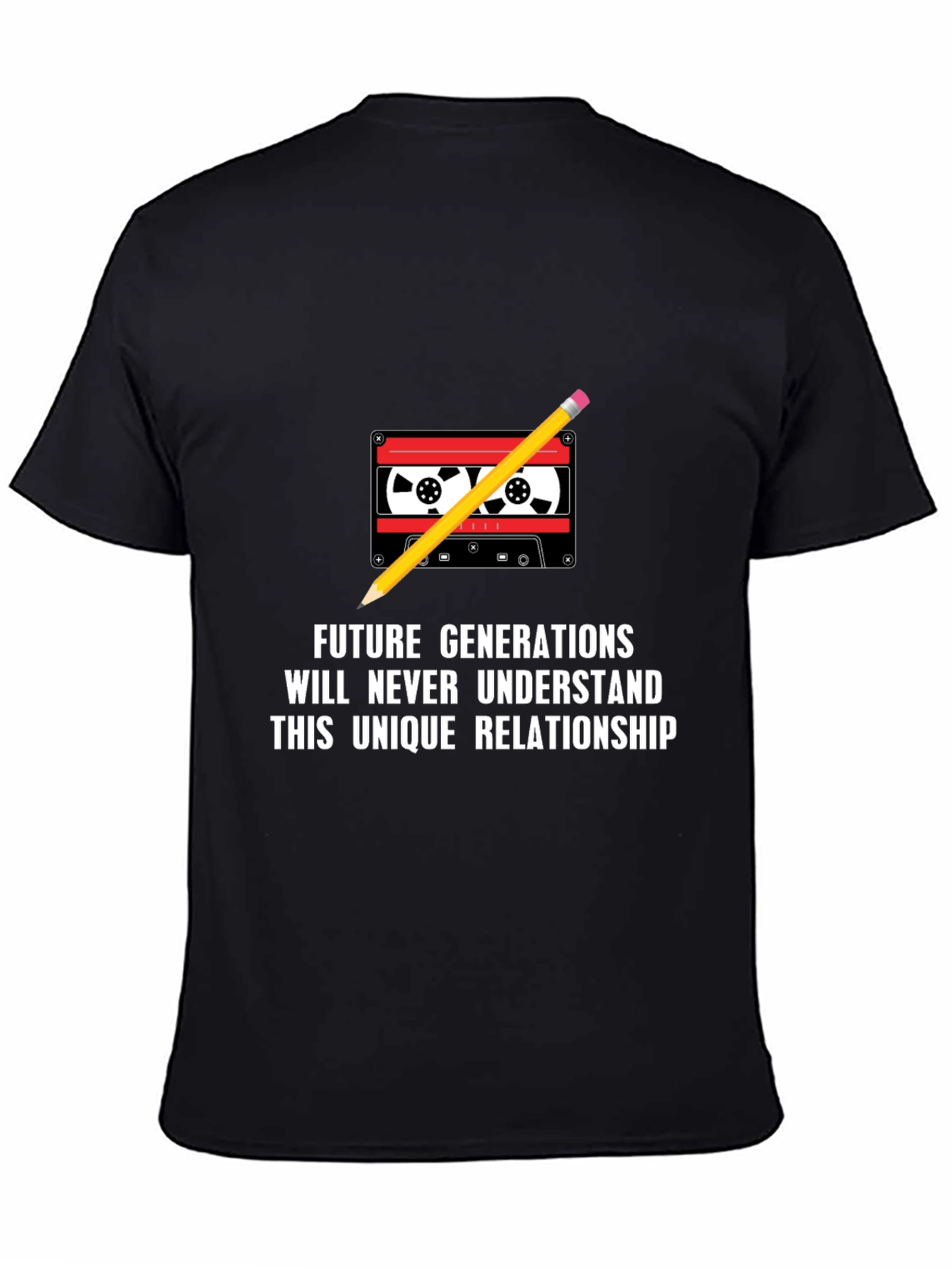 Retro Cassette & Pencil Graphic Tee