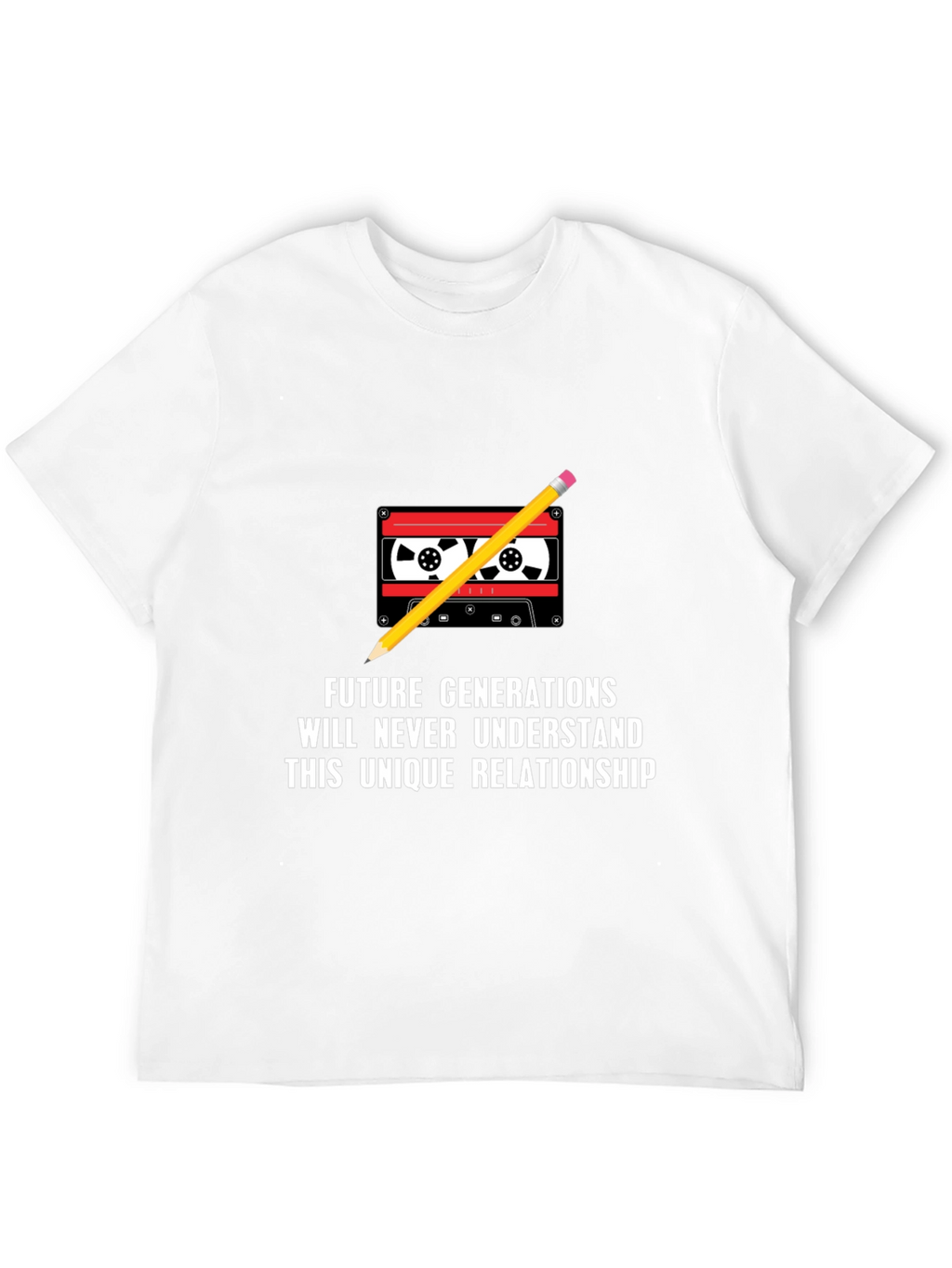 Retro Cassette & Pencil Graphic Tee