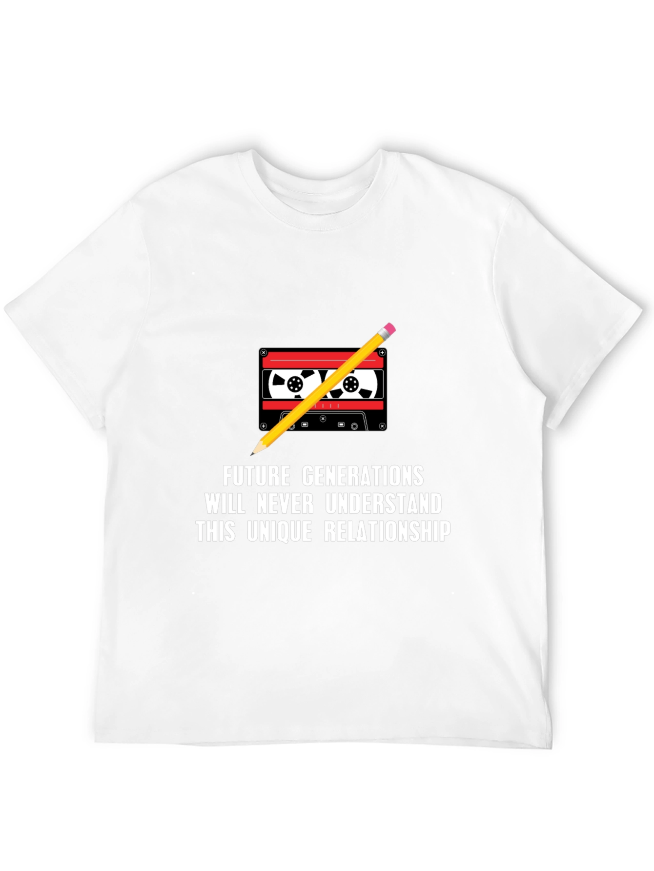 Retro Cassette & Pencil Graphic Tee