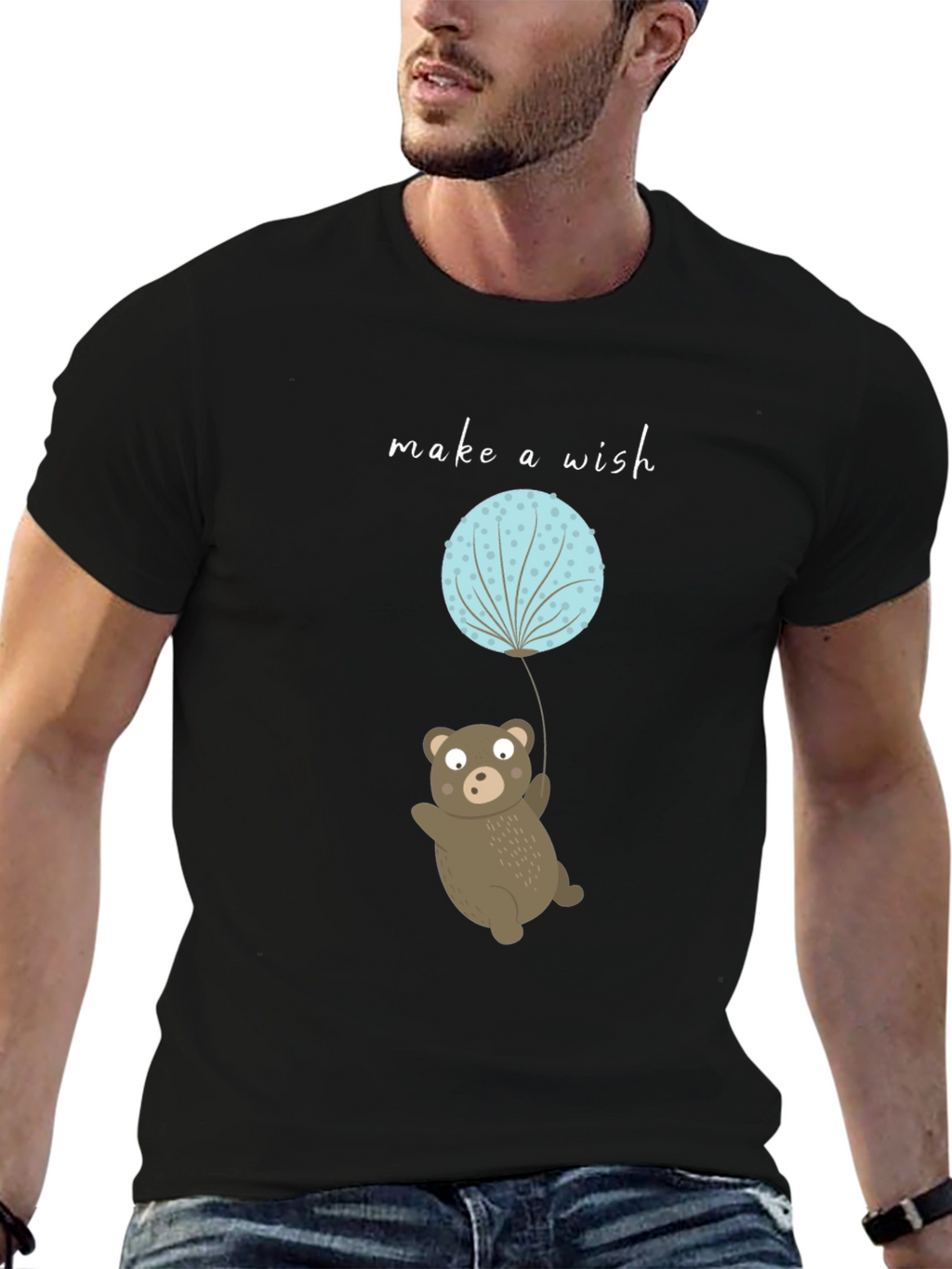 Make a Wish Bear Tee - Cute Graphic T-Shirt