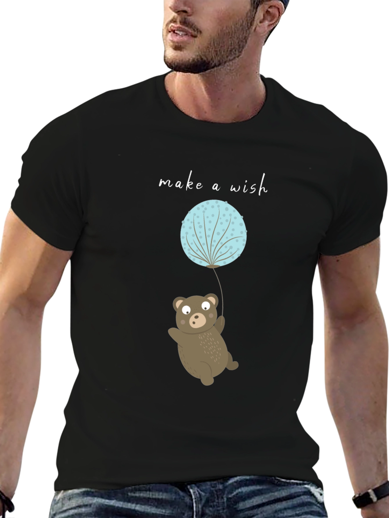Make a Wish Bear Tee - Cute Graphic T-Shirt