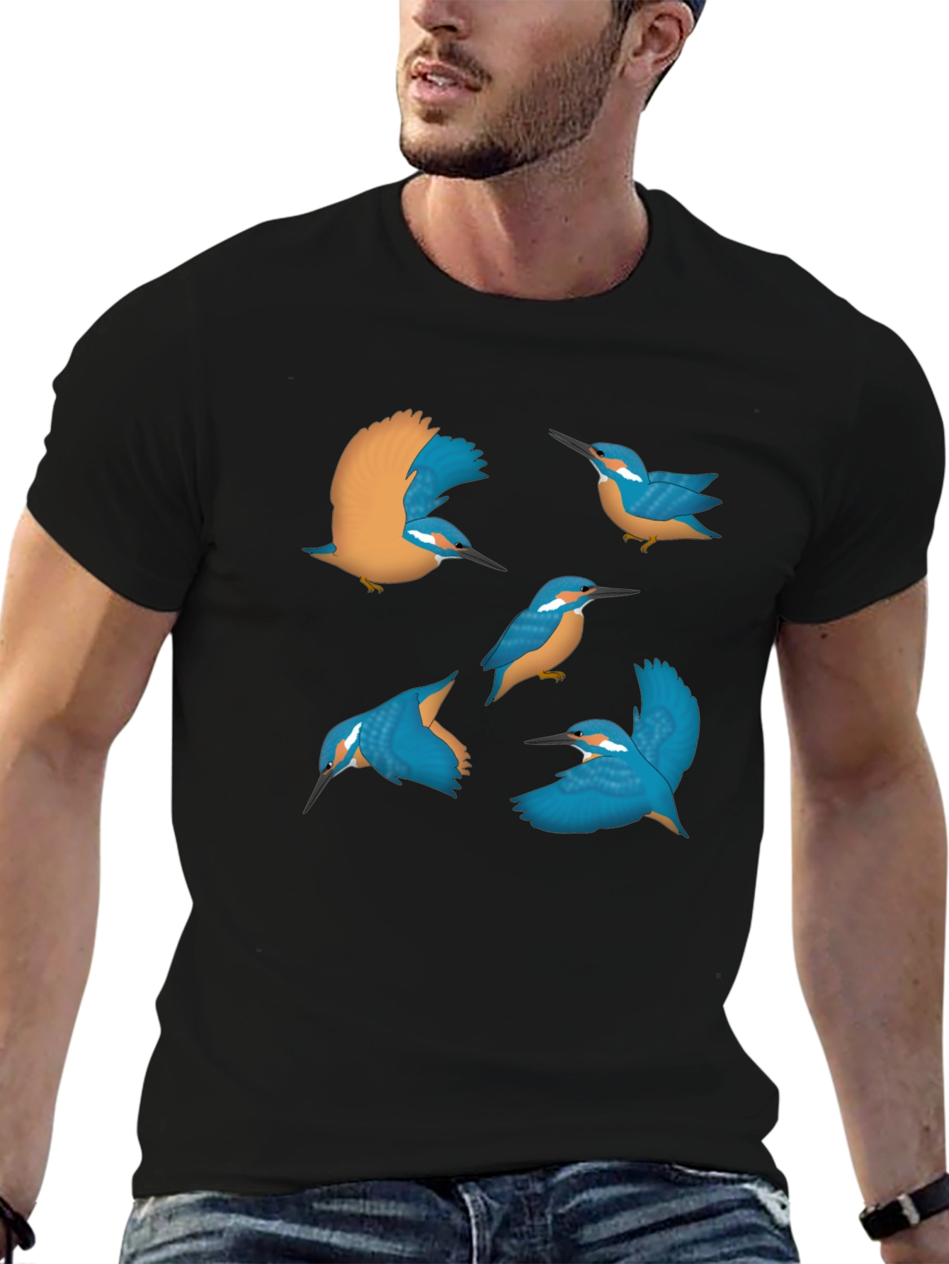 Kingfisher Graphic Tee - Nature Inspired Design