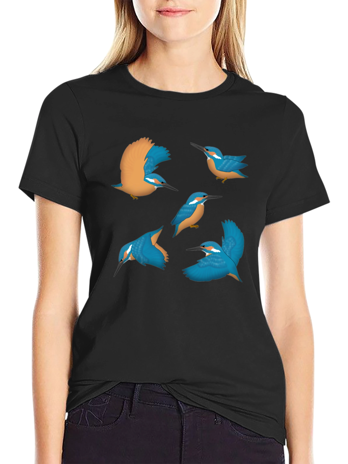 Kingfisher Graphic Tee - Nature Inspired Design