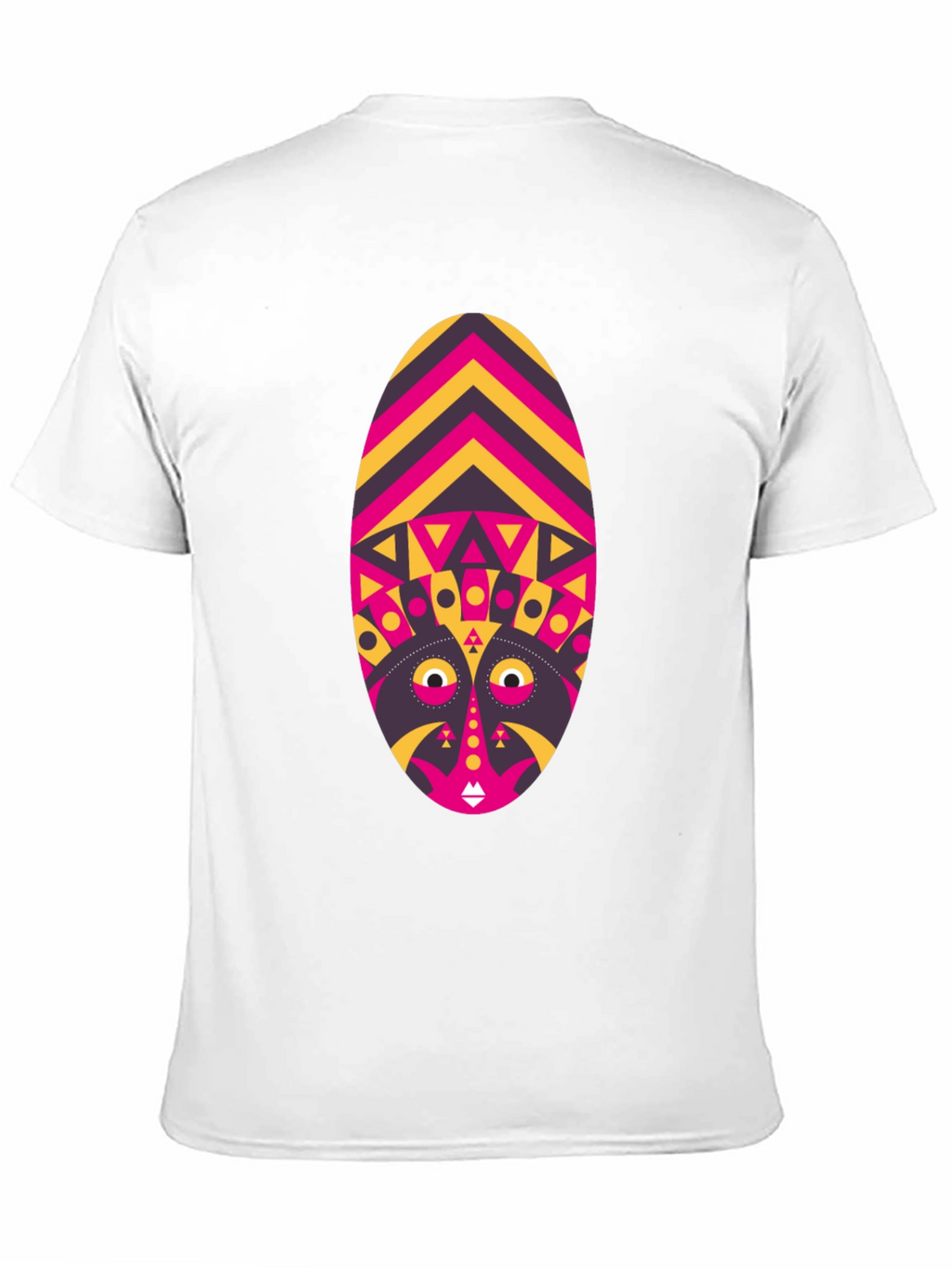 Tribal Mask Graphic Tee - Unique Design
