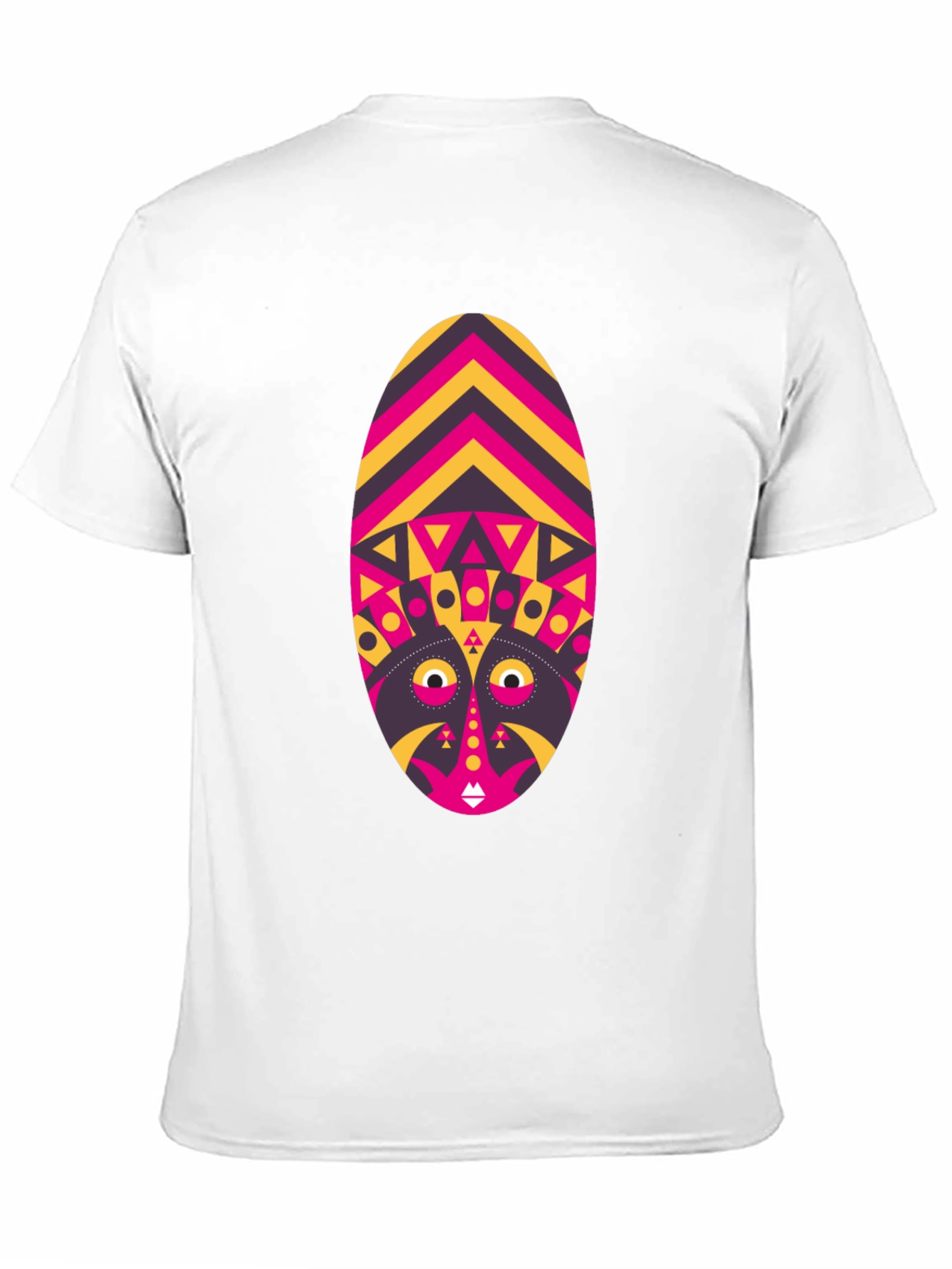 Tribal Mask Graphic Tee - Unique Design