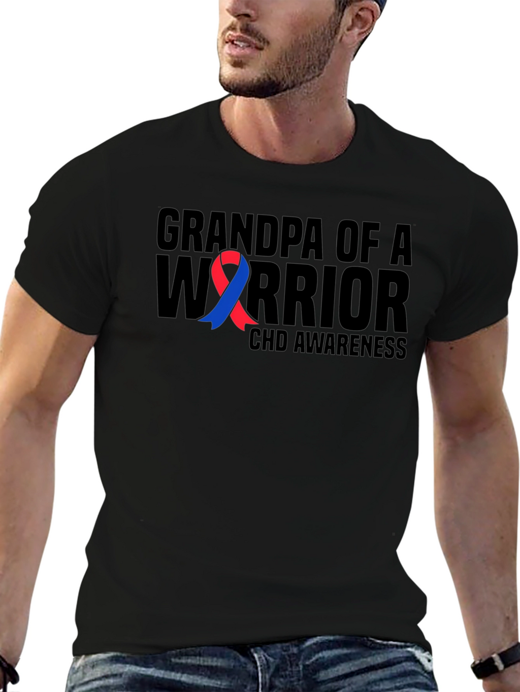 Grandpa of a Warrior CHD Awareness T-Shirt
