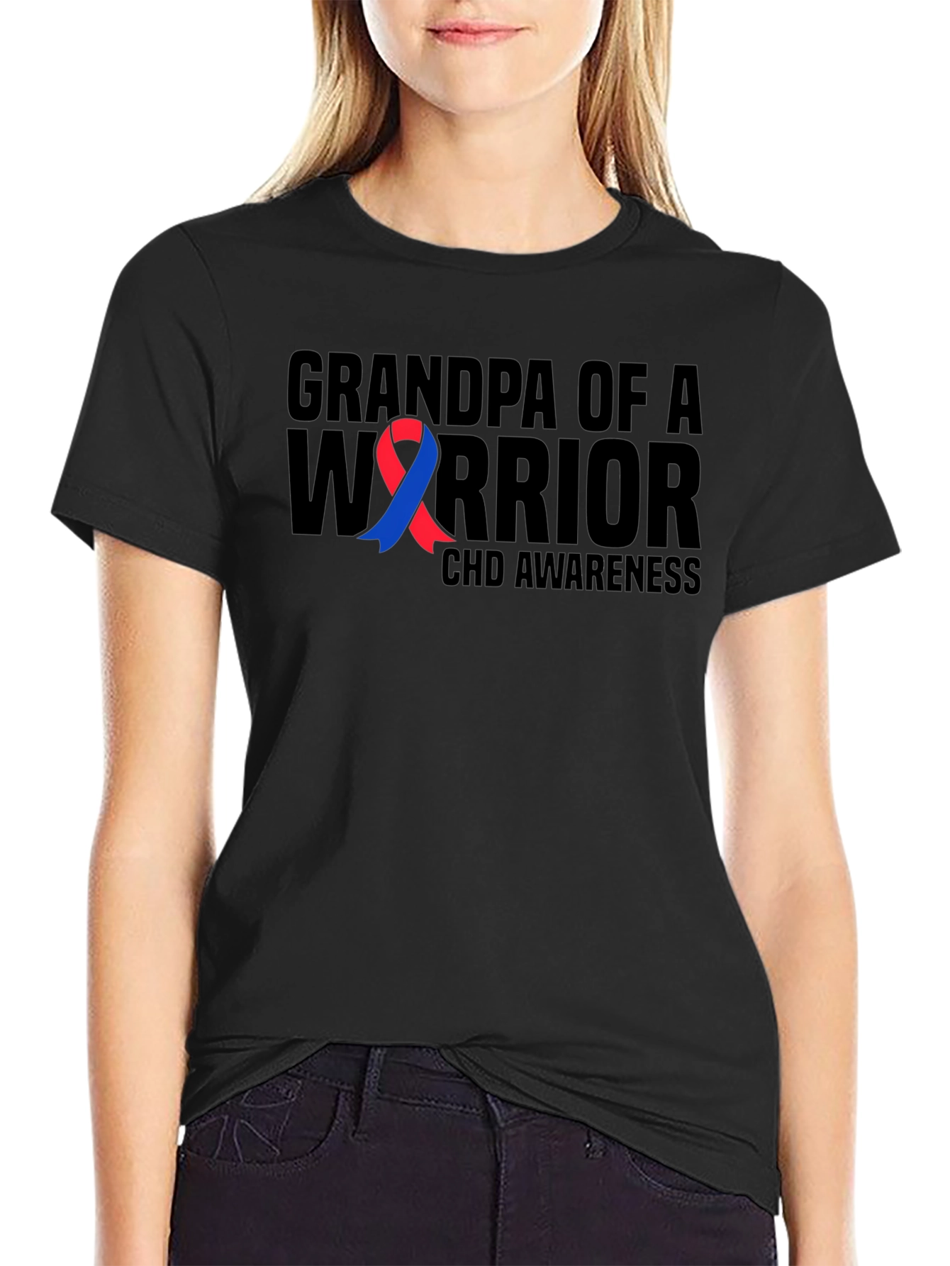 Grandpa of a Warrior CHD Awareness T-Shirt