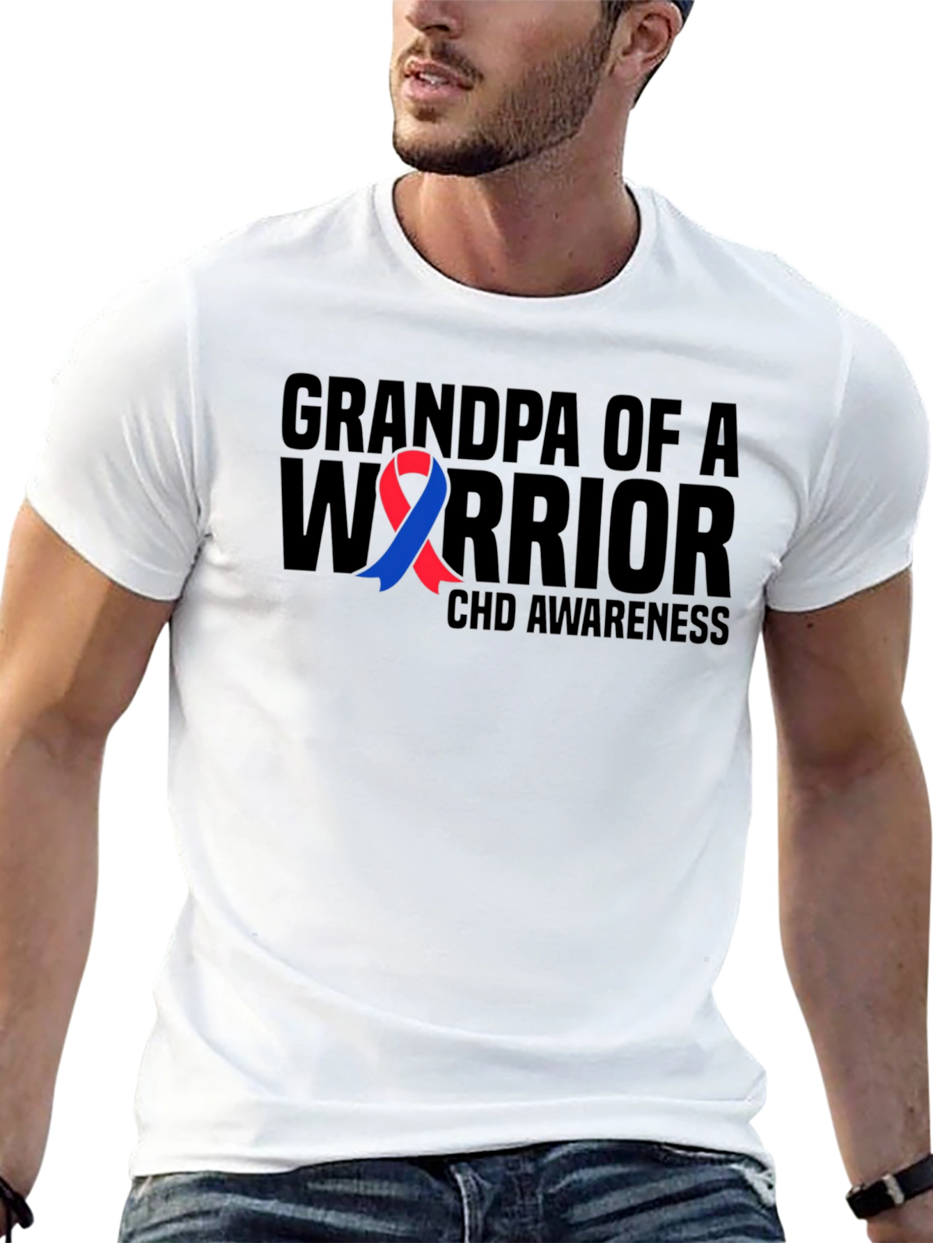 Grandpa of a Warrior CHD Awareness T-Shirt